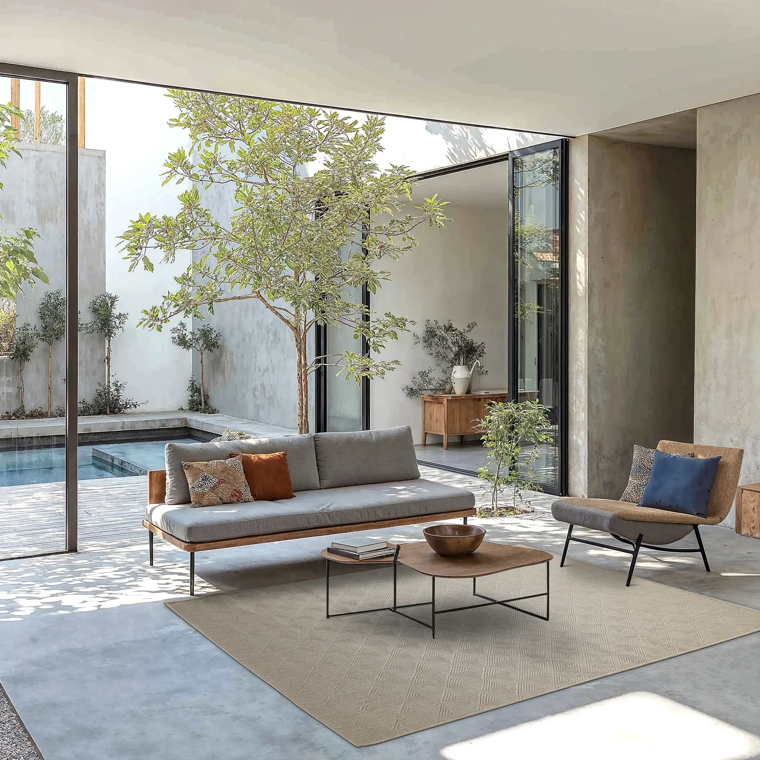 Vloerkleden voor binnen en buiten - Caldwell (beige)