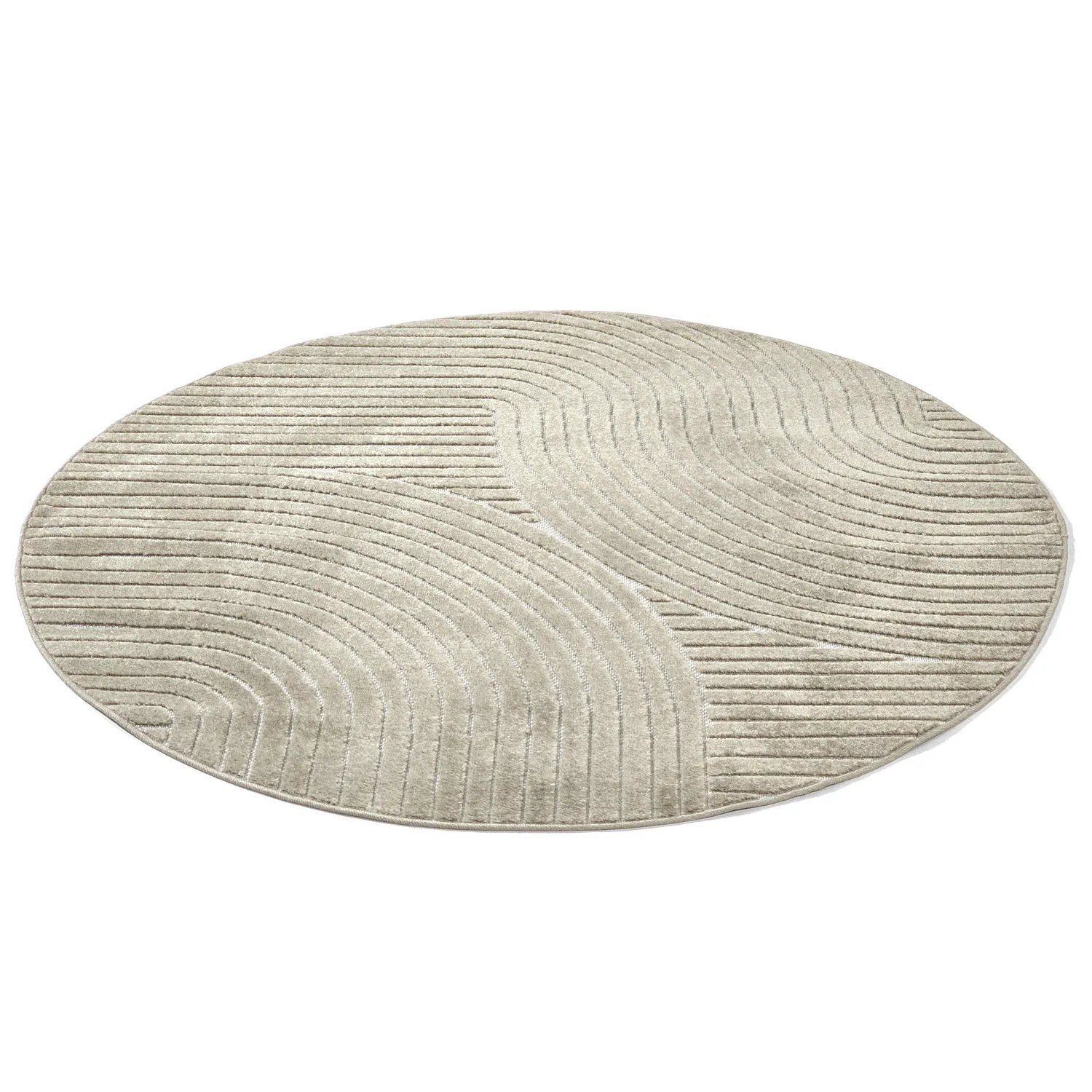 Rond vloerkleed - Indoor/Outdoor Devon (beige)