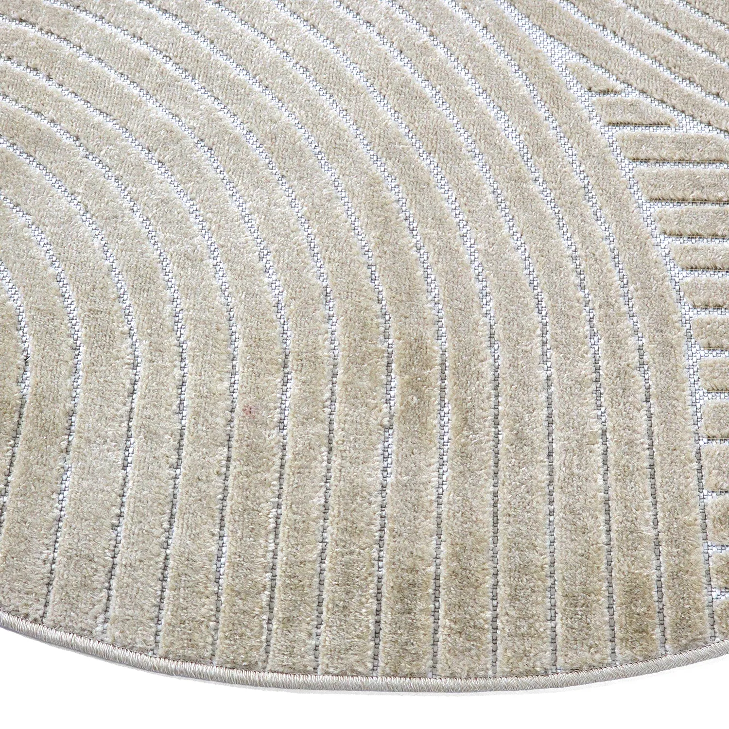 Rond vloerkleed - Indoor/Outdoor Devon (beige)