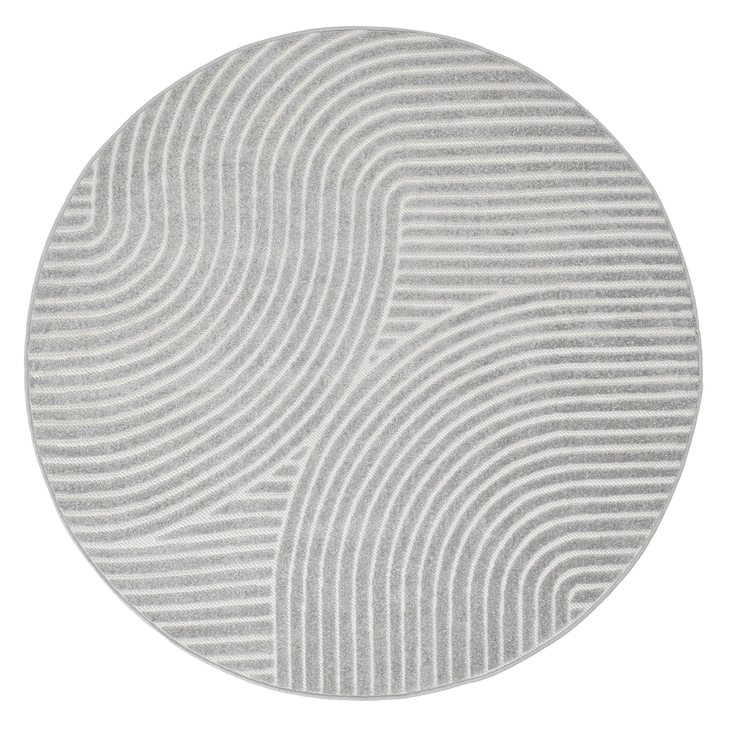 Rond vloerkleed - Indoor/Outdoor Devon (grijs)