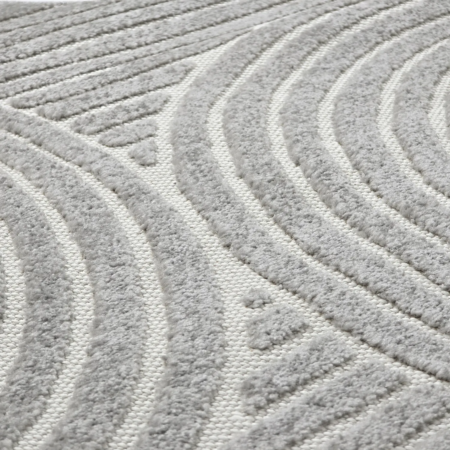 Rond vloerkleed - Indoor/Outdoor Devon (grijs)