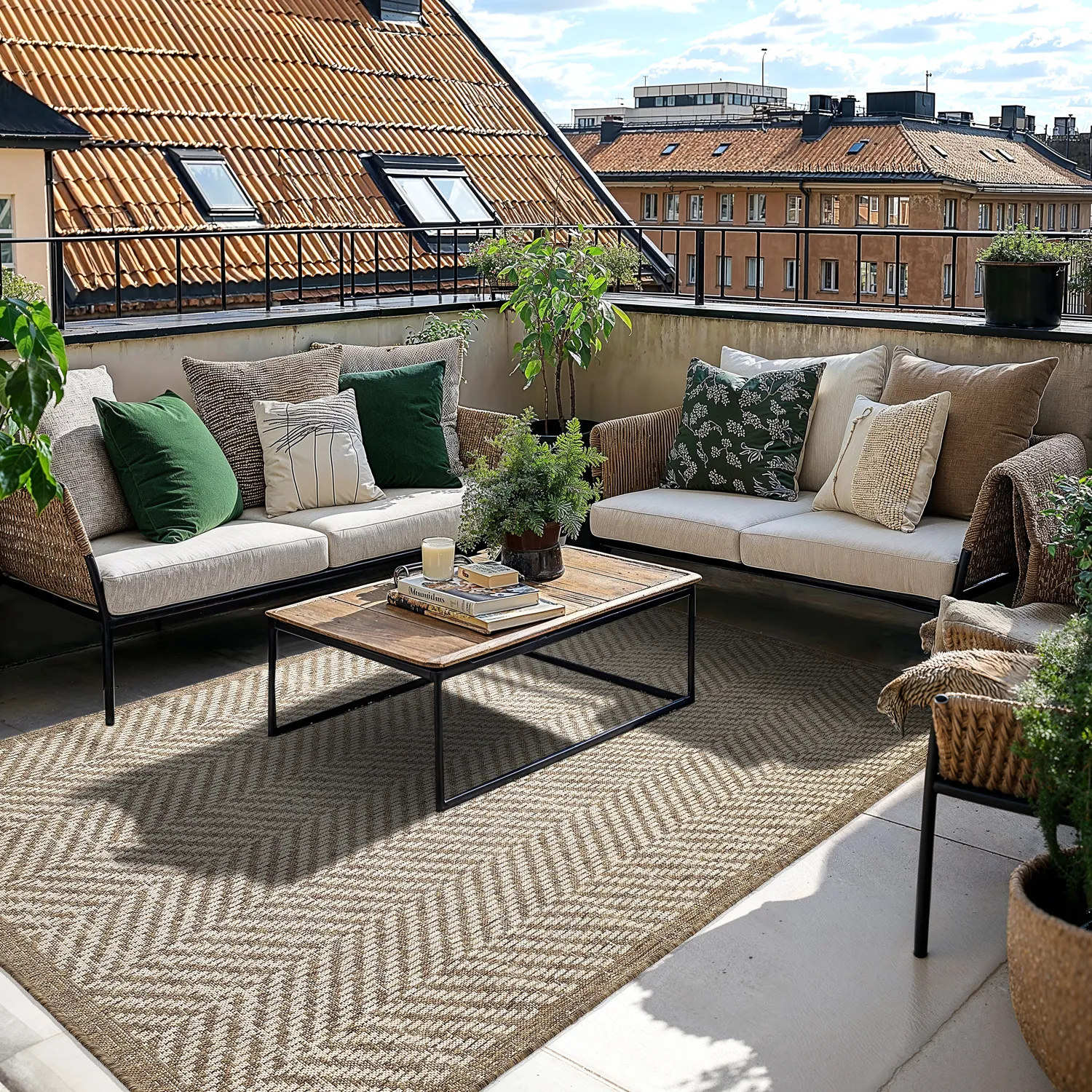 Shaggy Indoor/Outdoor - Donora (bruin)