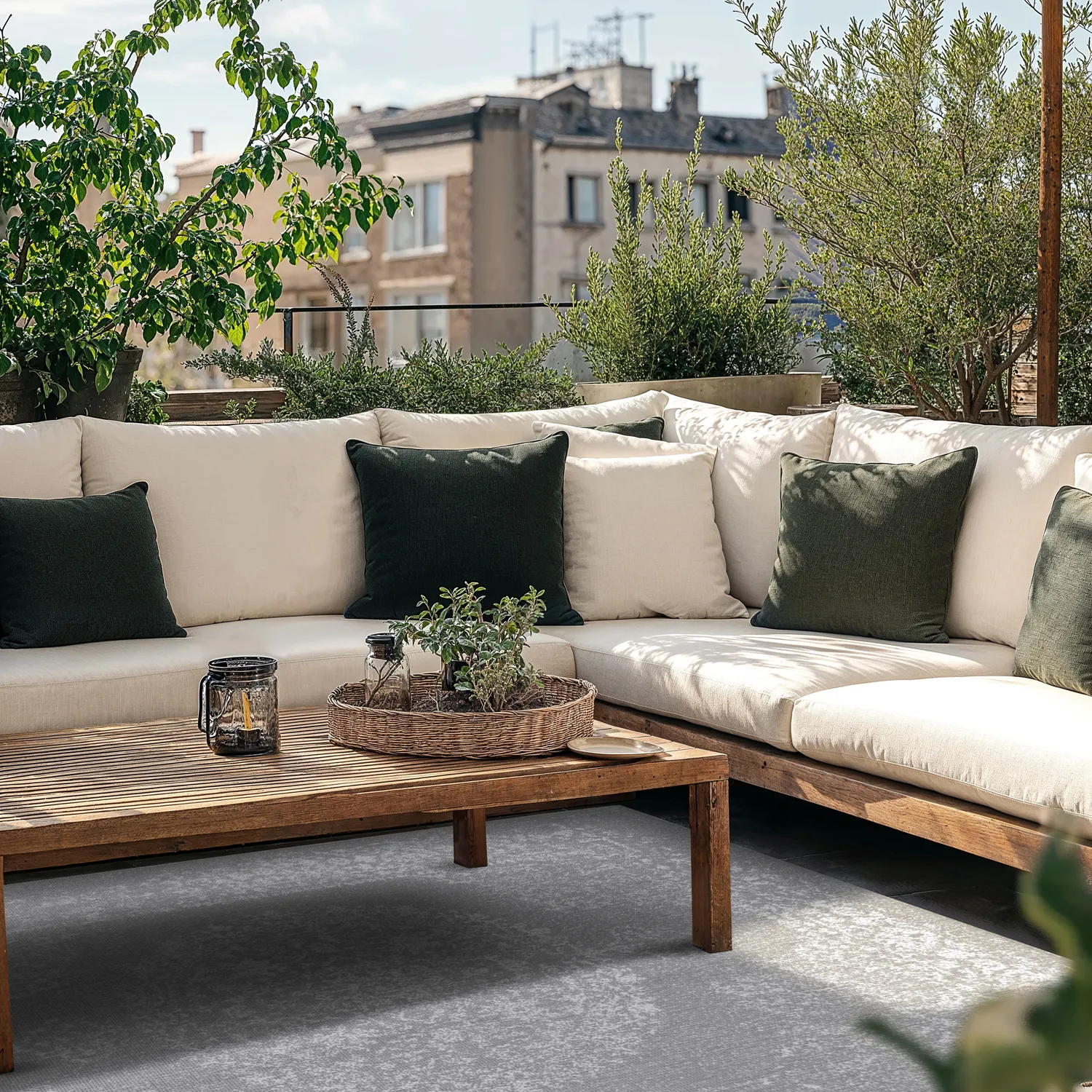 Vloerkleden voor binnen en buiten - Ellstin (grijs)