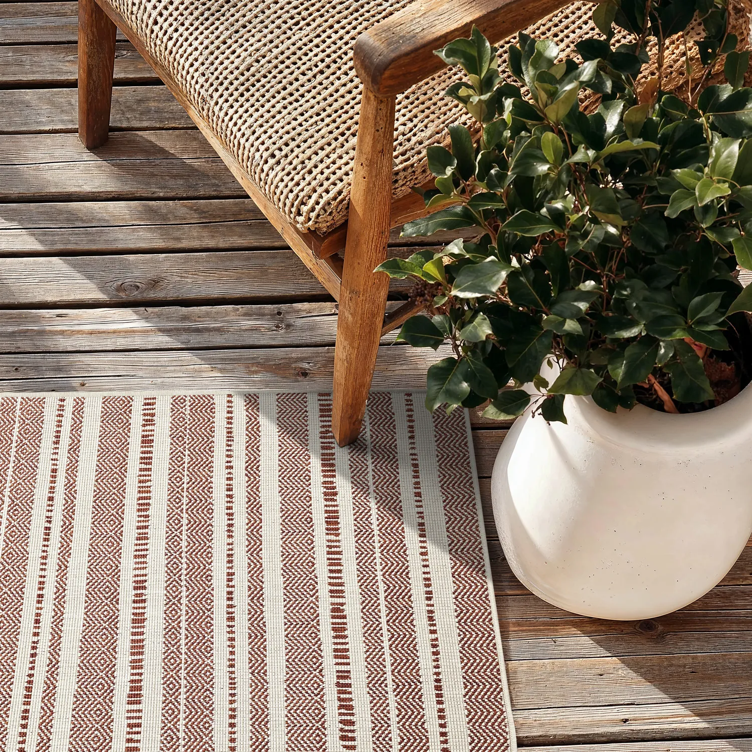 Vloerkleden voor binnen en buiten - Ethan (oranje)