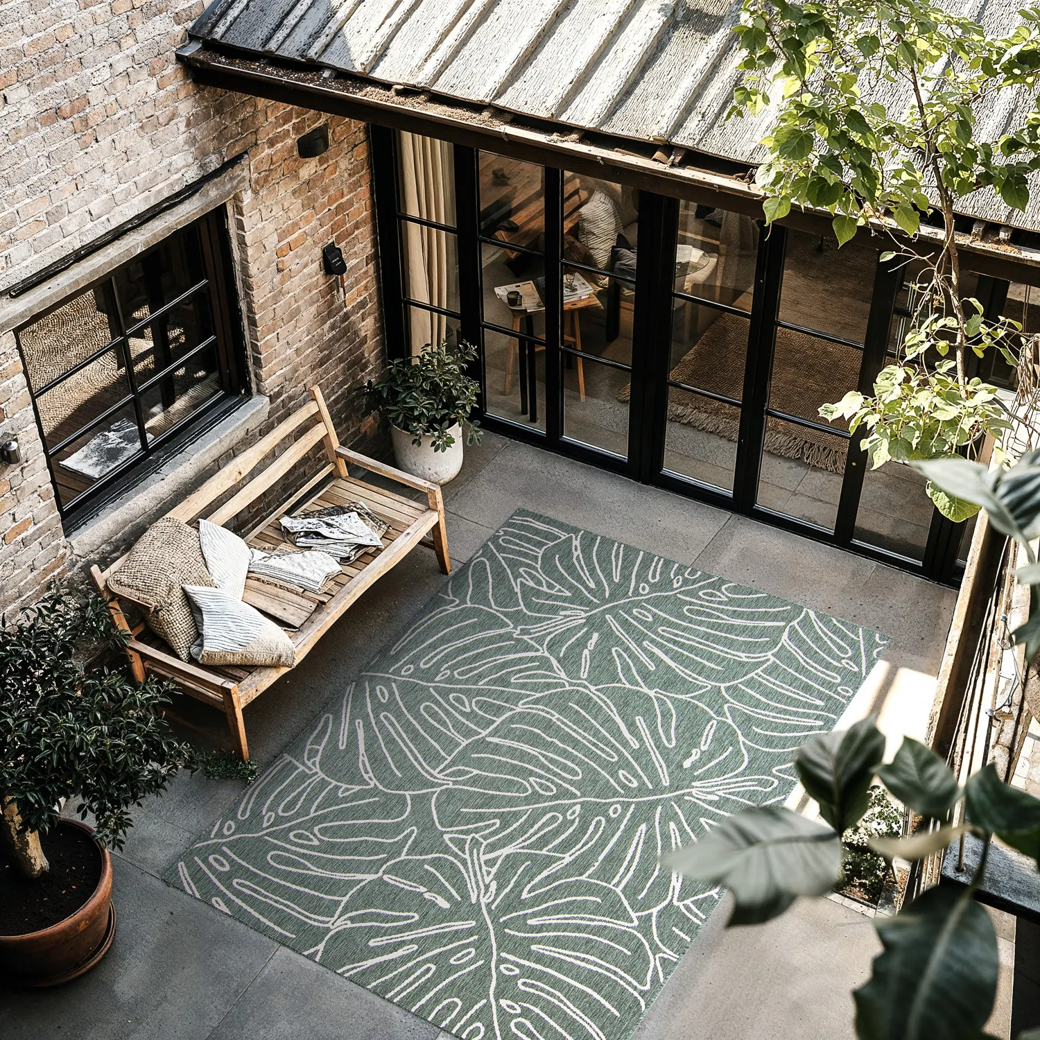 Vloerkleden voor binnen en buiten - Francis (groen)