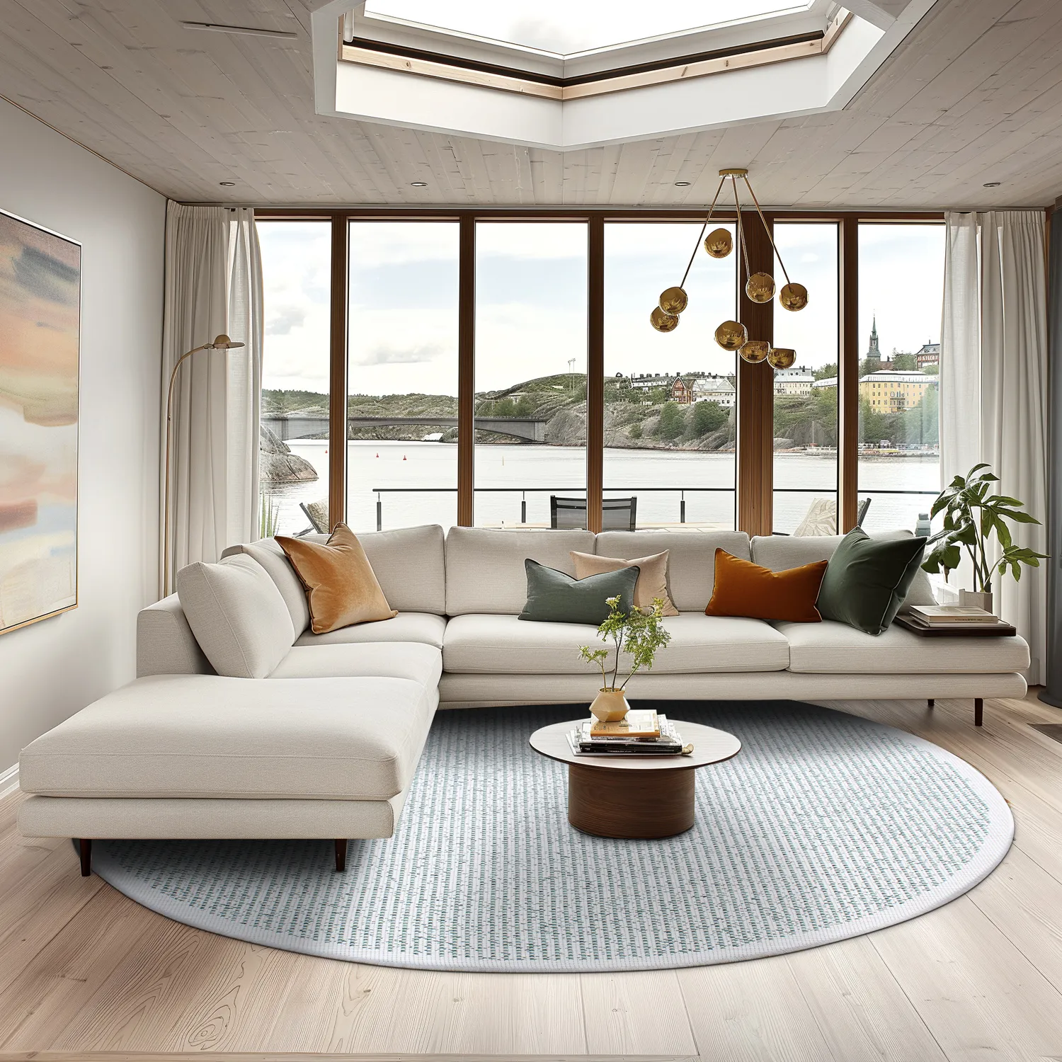 Rond vloerkleed - Tromsø (groene)