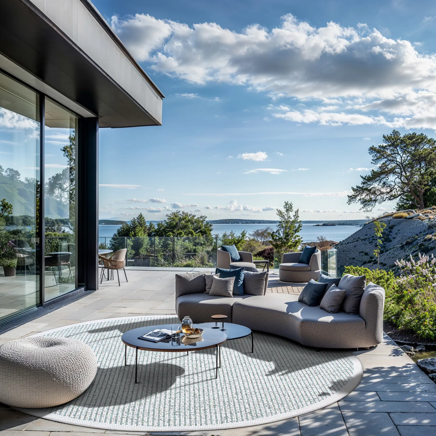 Rond vloerkleed - Tromsø (groene)