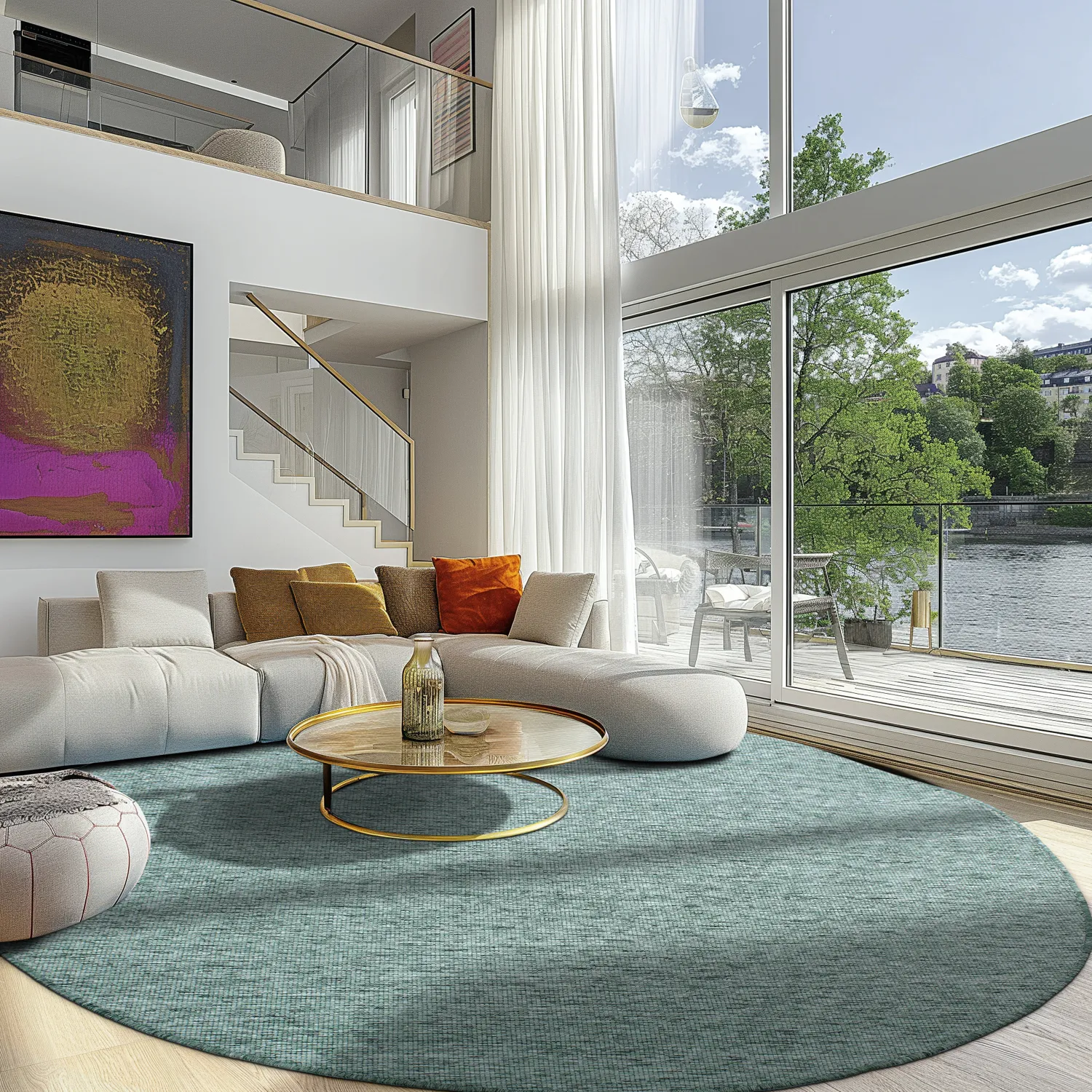 Rond vloerkleed - Monsanto (groene)