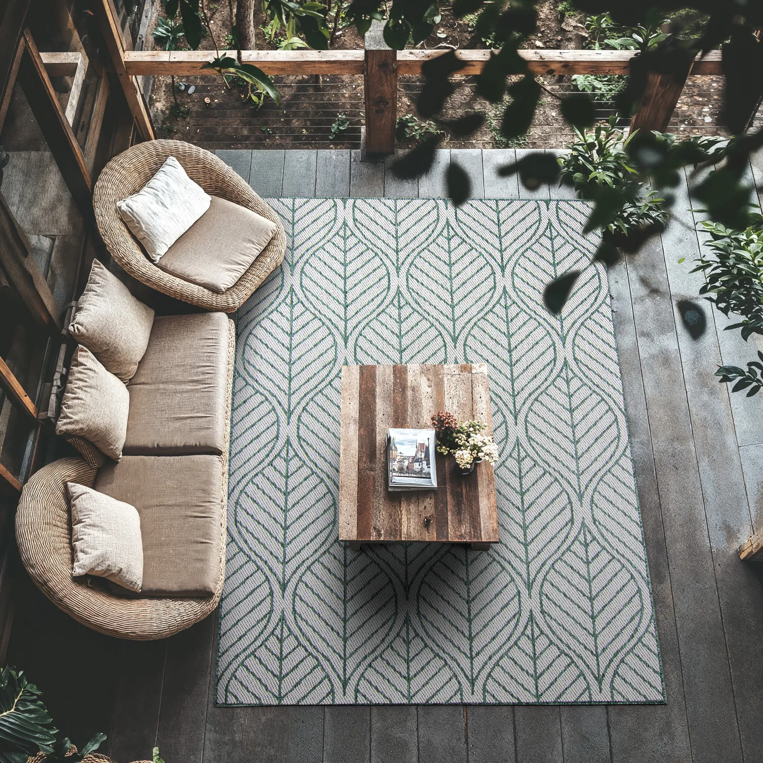 Vloerkleden voor binnen en buiten - Harvey (groen)