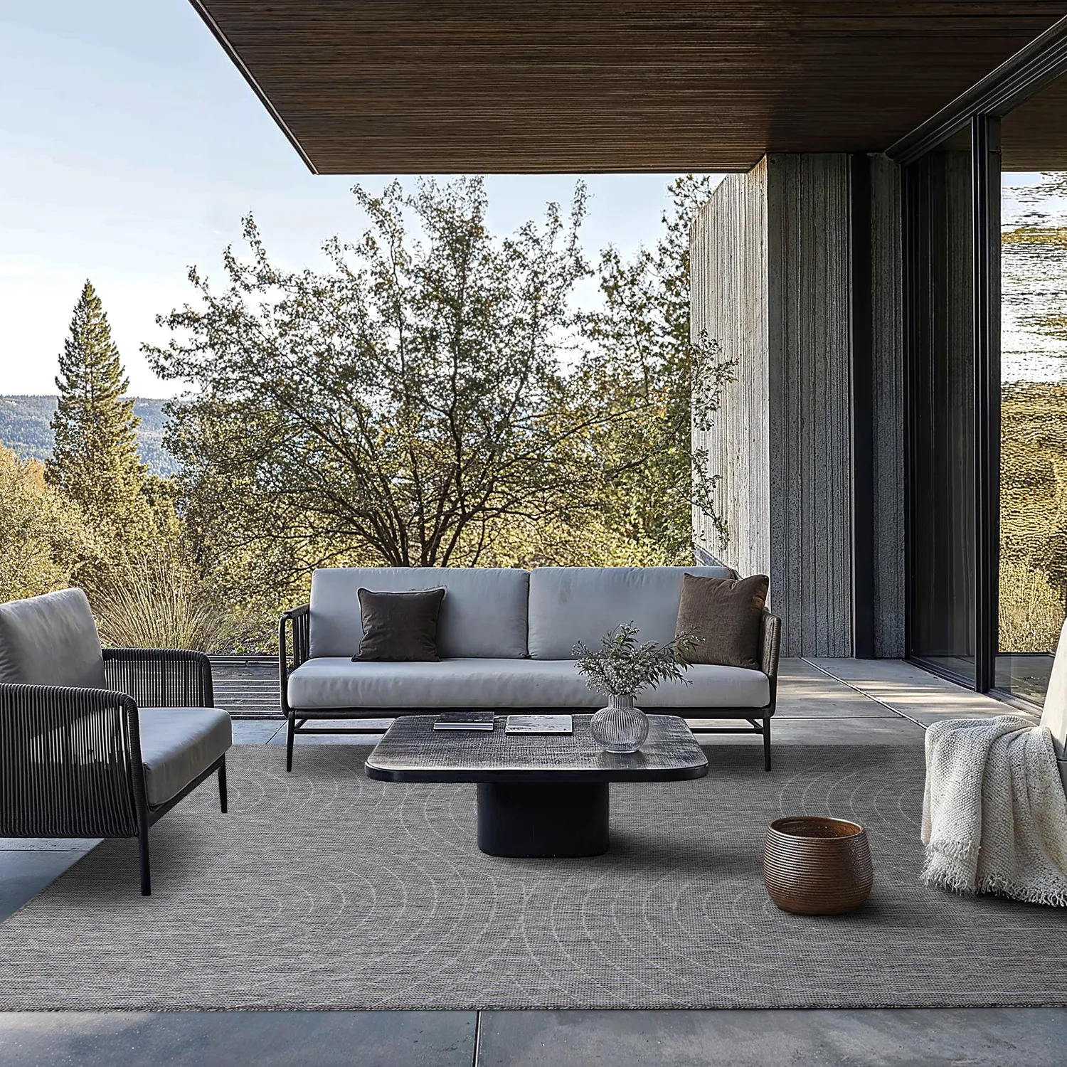 Vloerkleden voor binnen en buiten - Hayden (grijs)