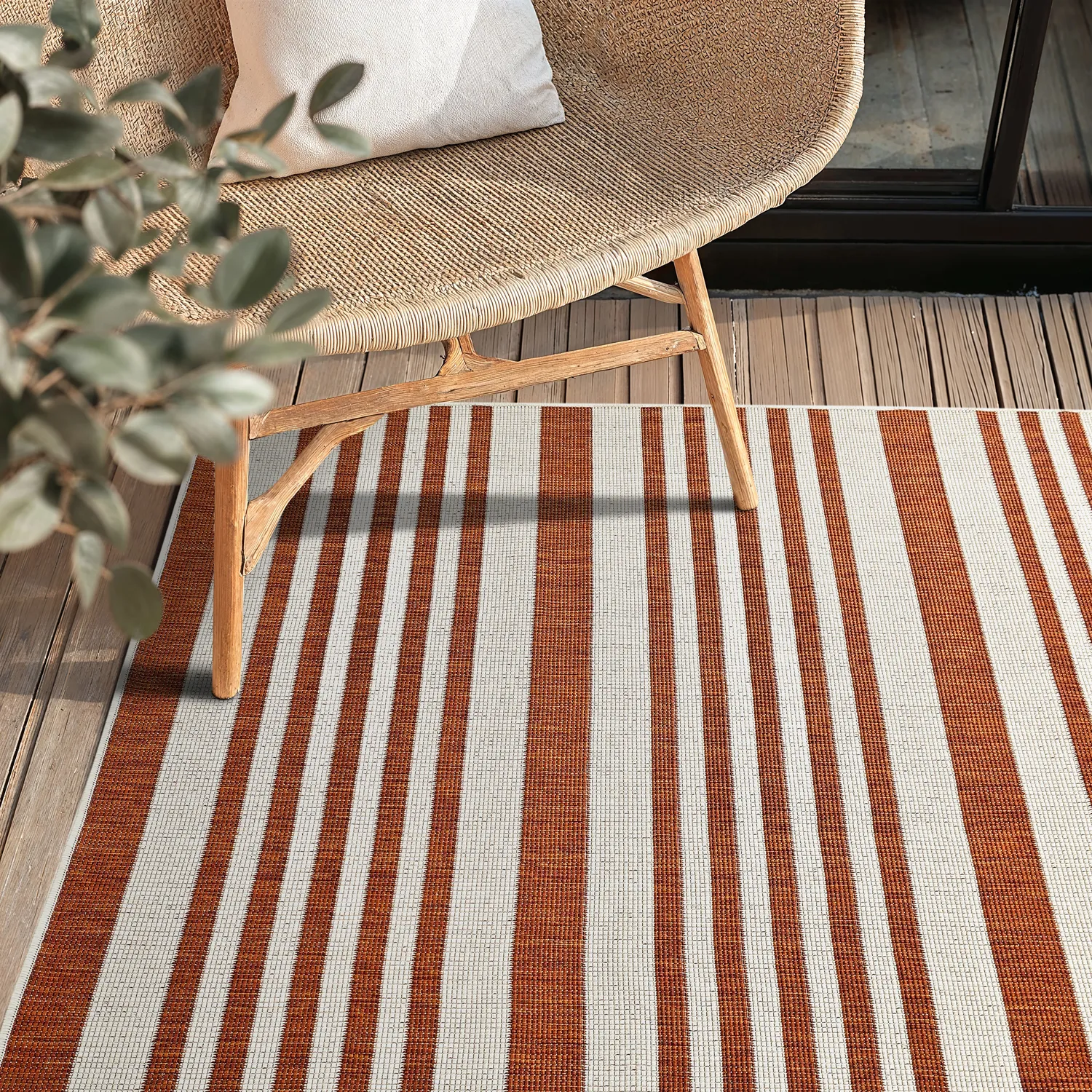 Vloerkleden voor binnen en buiten - Riley (oranje)