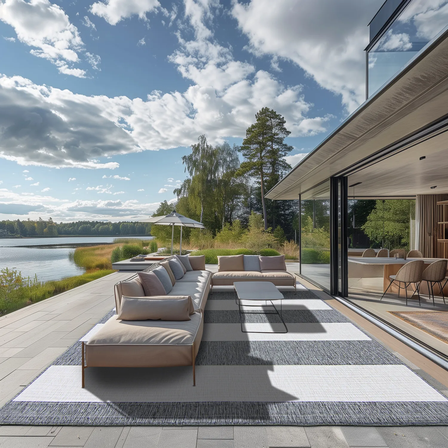 Vloerkleden voor binnen en buiten - Santana (grijs)