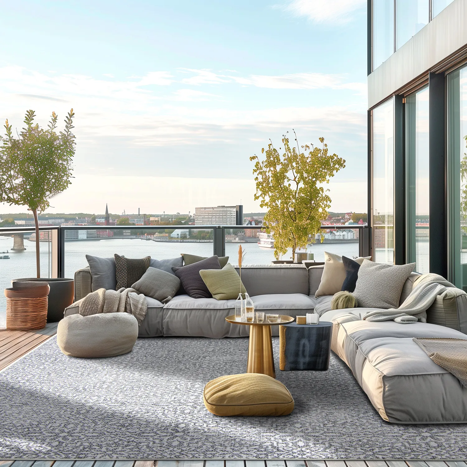 Vloerkleden voor binnen en buiten - Alesund (grijs)