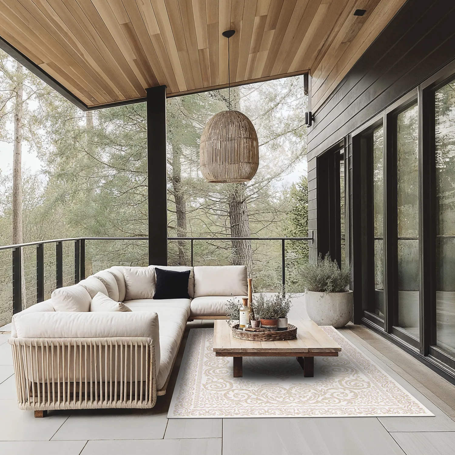 Vloerkleden voor binnen en buiten - Sylvaine (beige)