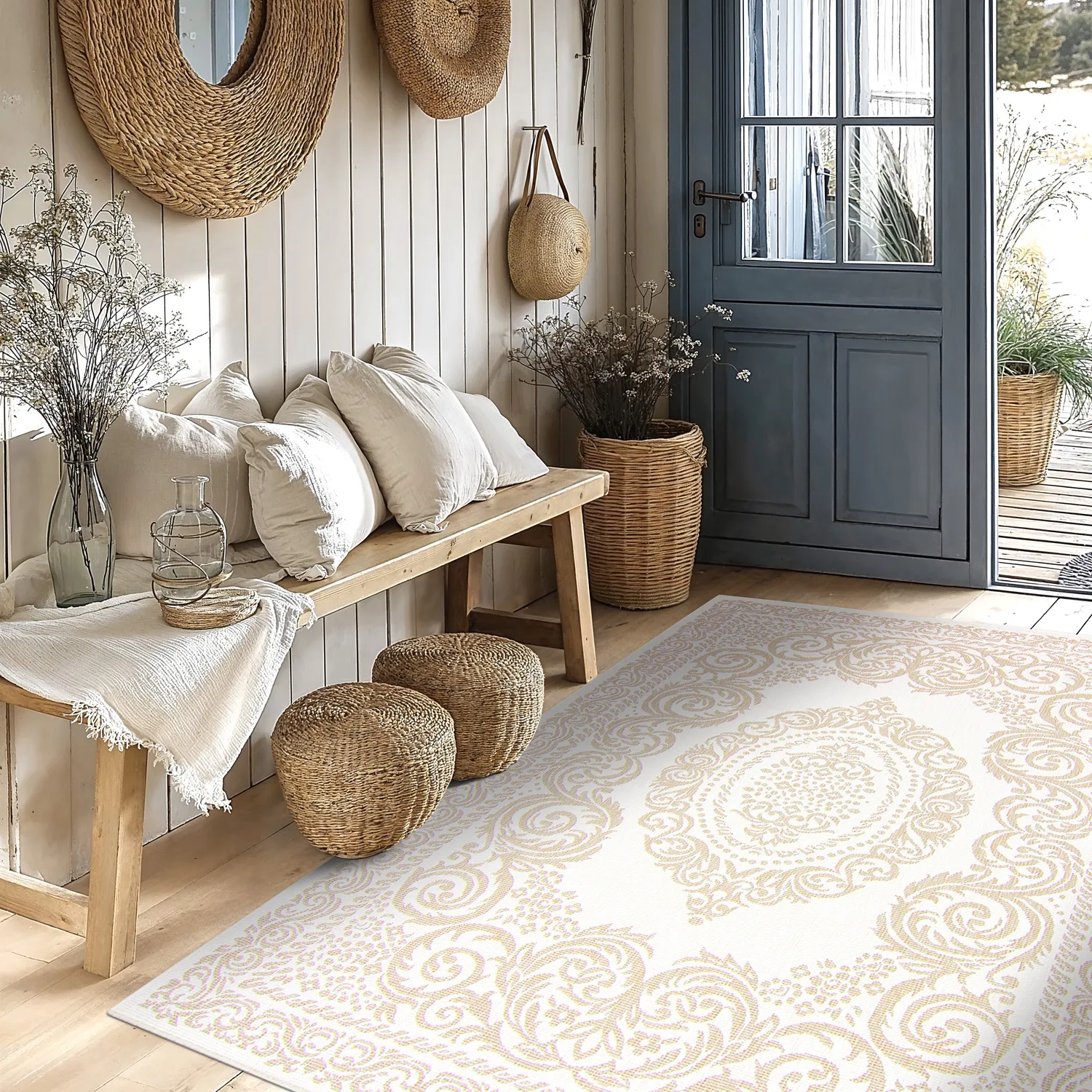 Vloerkleden voor binnen en buiten - Sylvaine (beige)