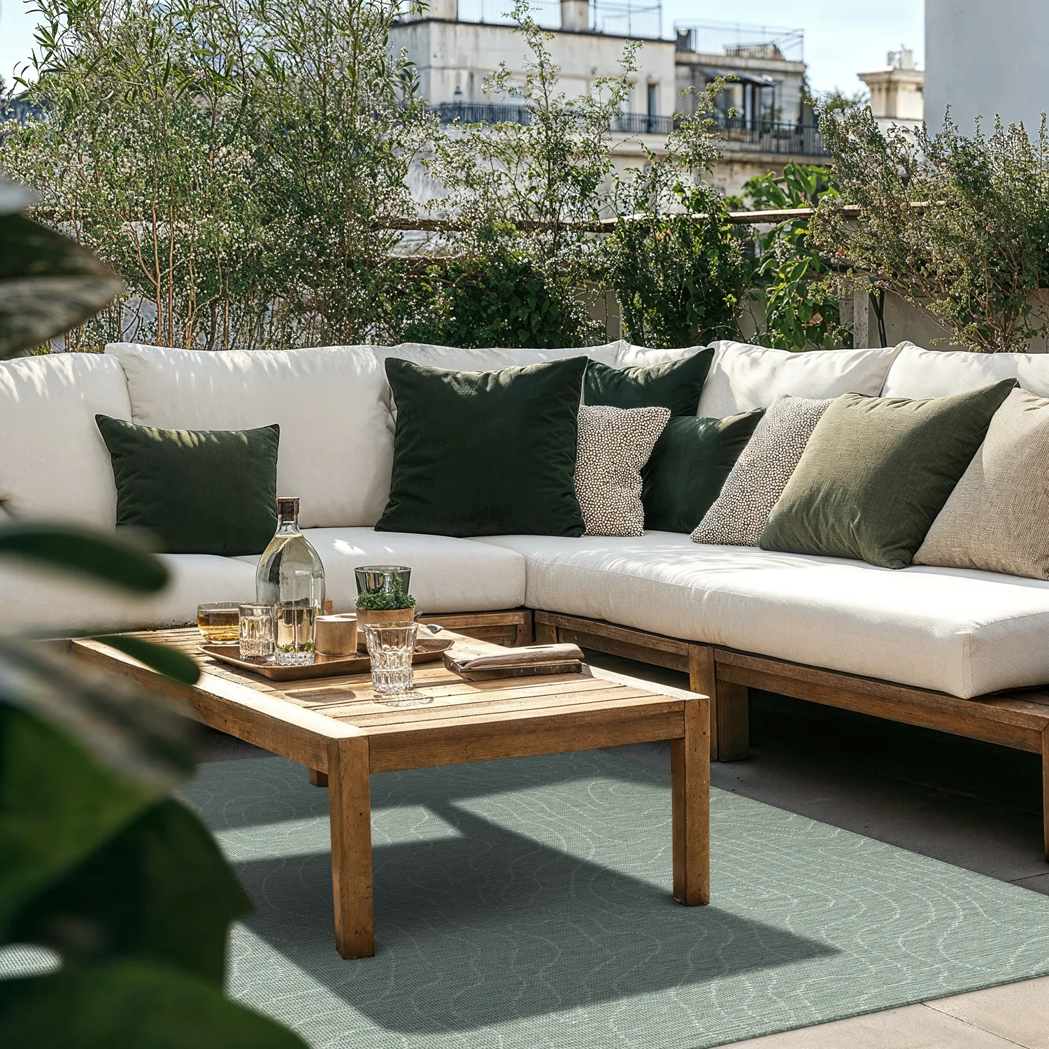 Vloerkleden voor binnen en buiten - Thurman (groente)