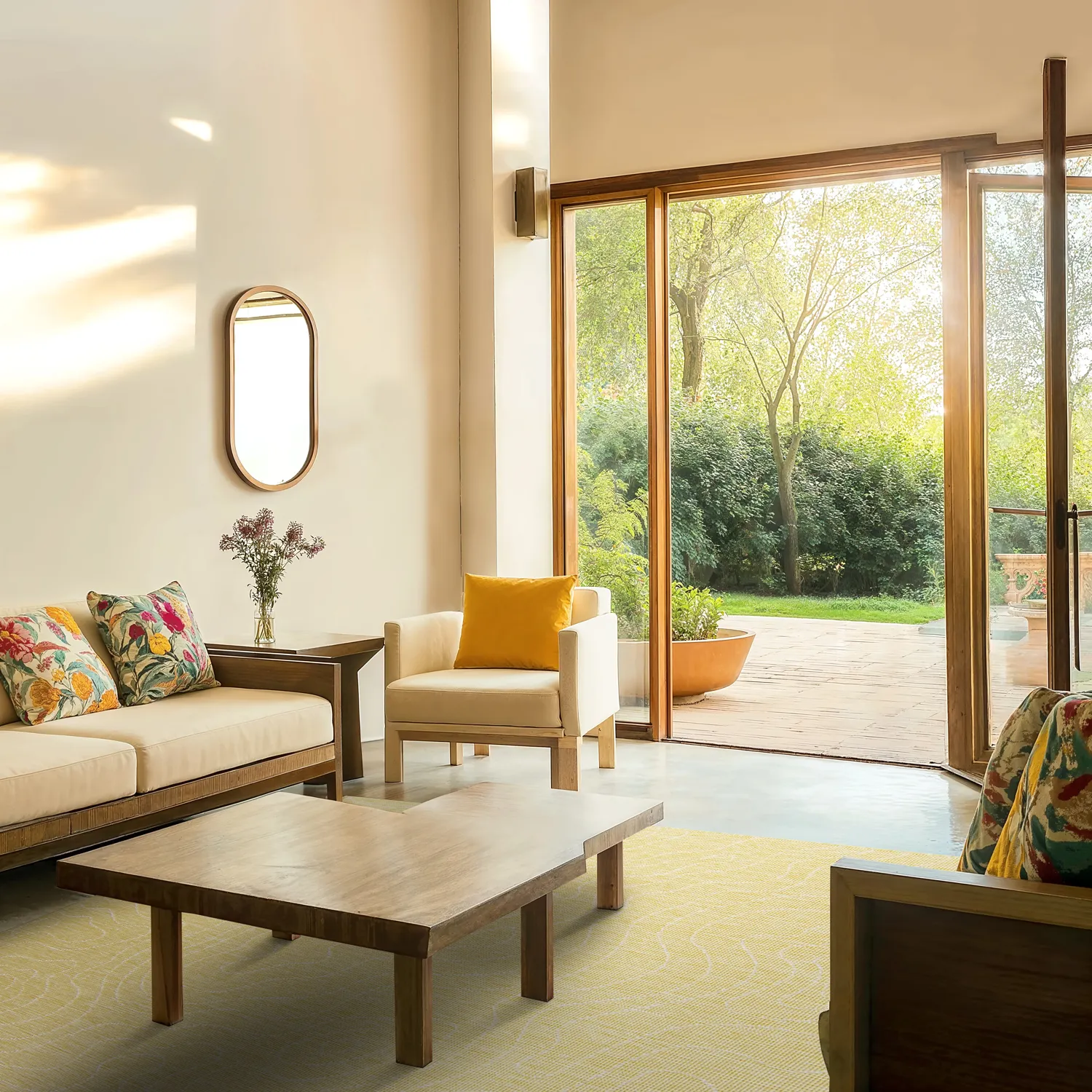 Vloerkleden voor binnen en buiten - Thurman (geel)