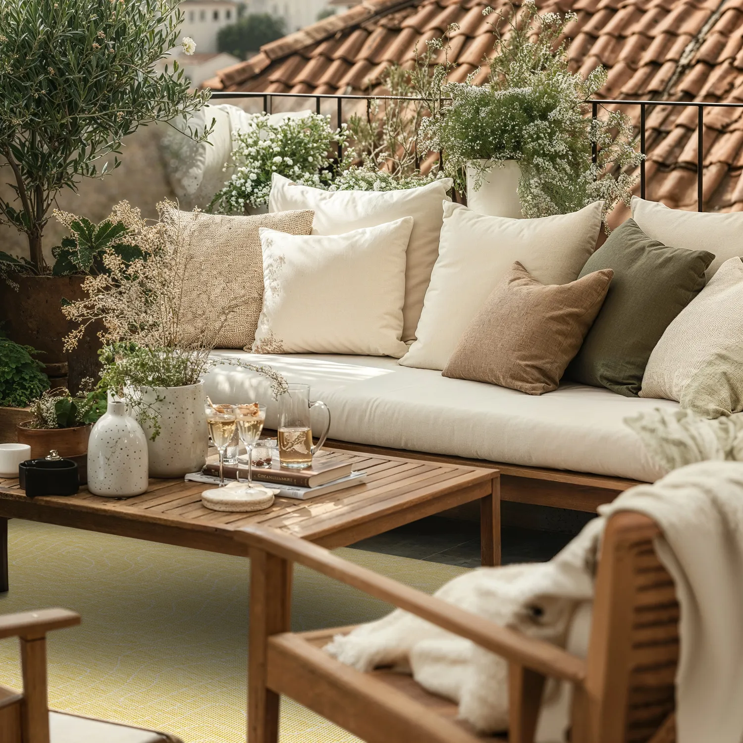 Vloerkleden voor binnen en buiten - Thurman (geel)