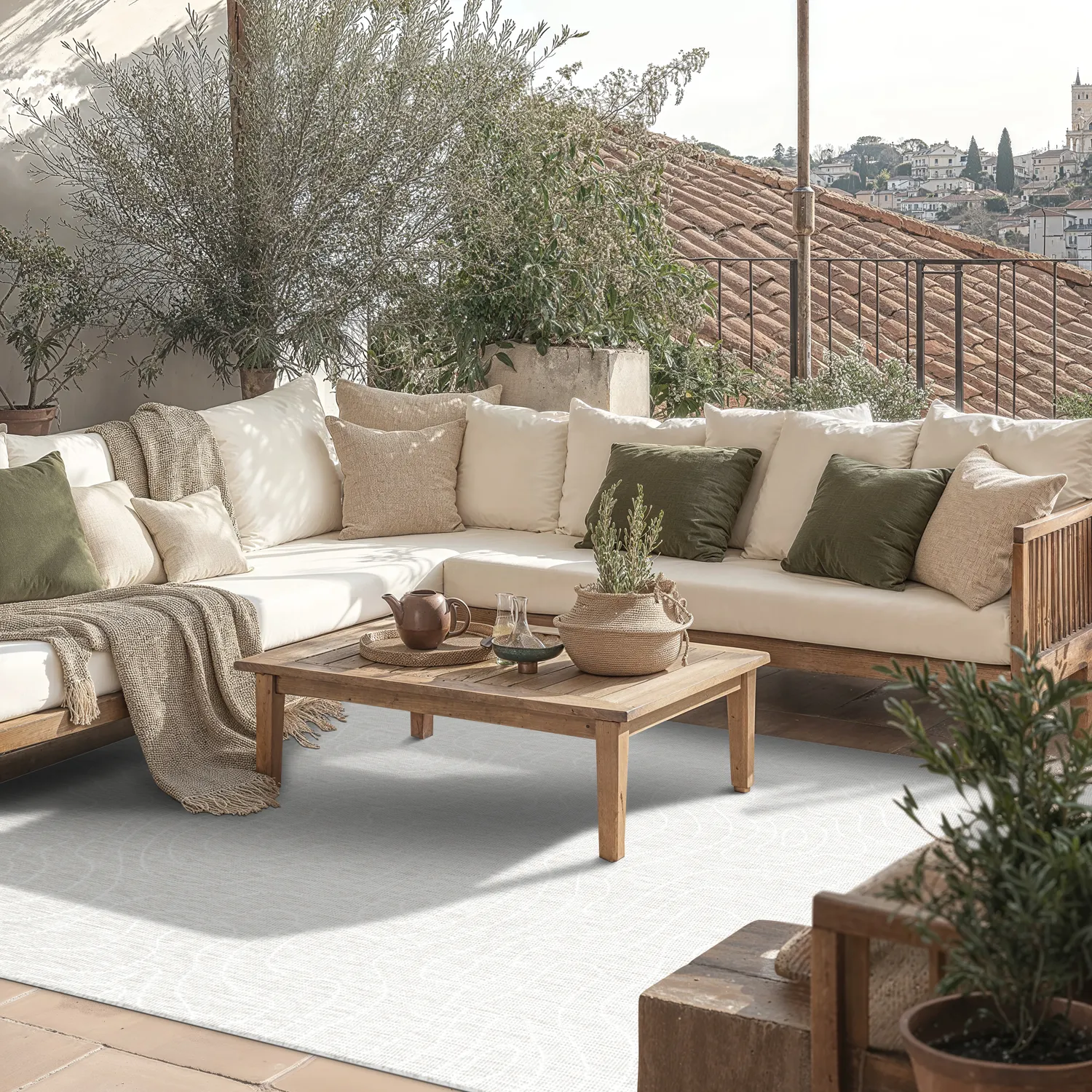 Vloerkleden voor binnen en buiten - Thurman (gebroken wit)