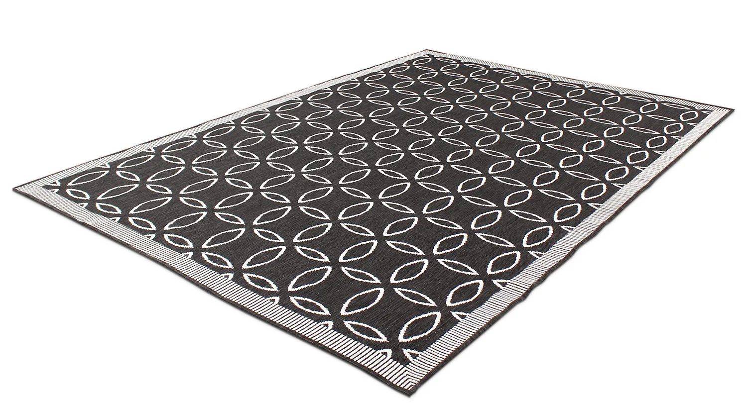 Vloerkleden voor binnen en buiten - Dewey (zwart)