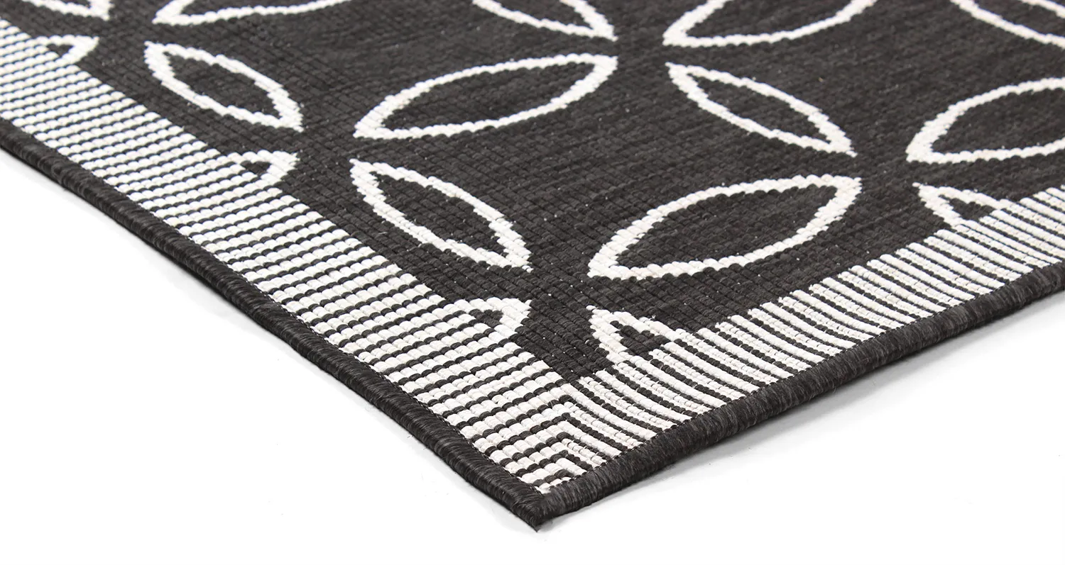 Vloerkleden voor binnen en buiten - Dewey (zwart)