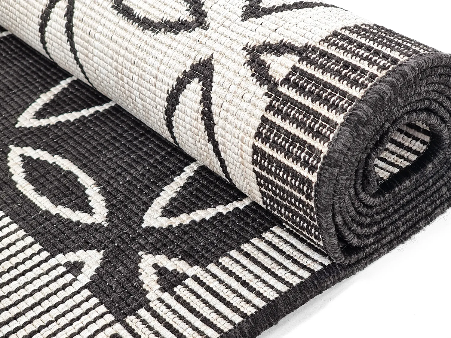 Vloerkleden voor binnen en buiten - Dewey (zwart)