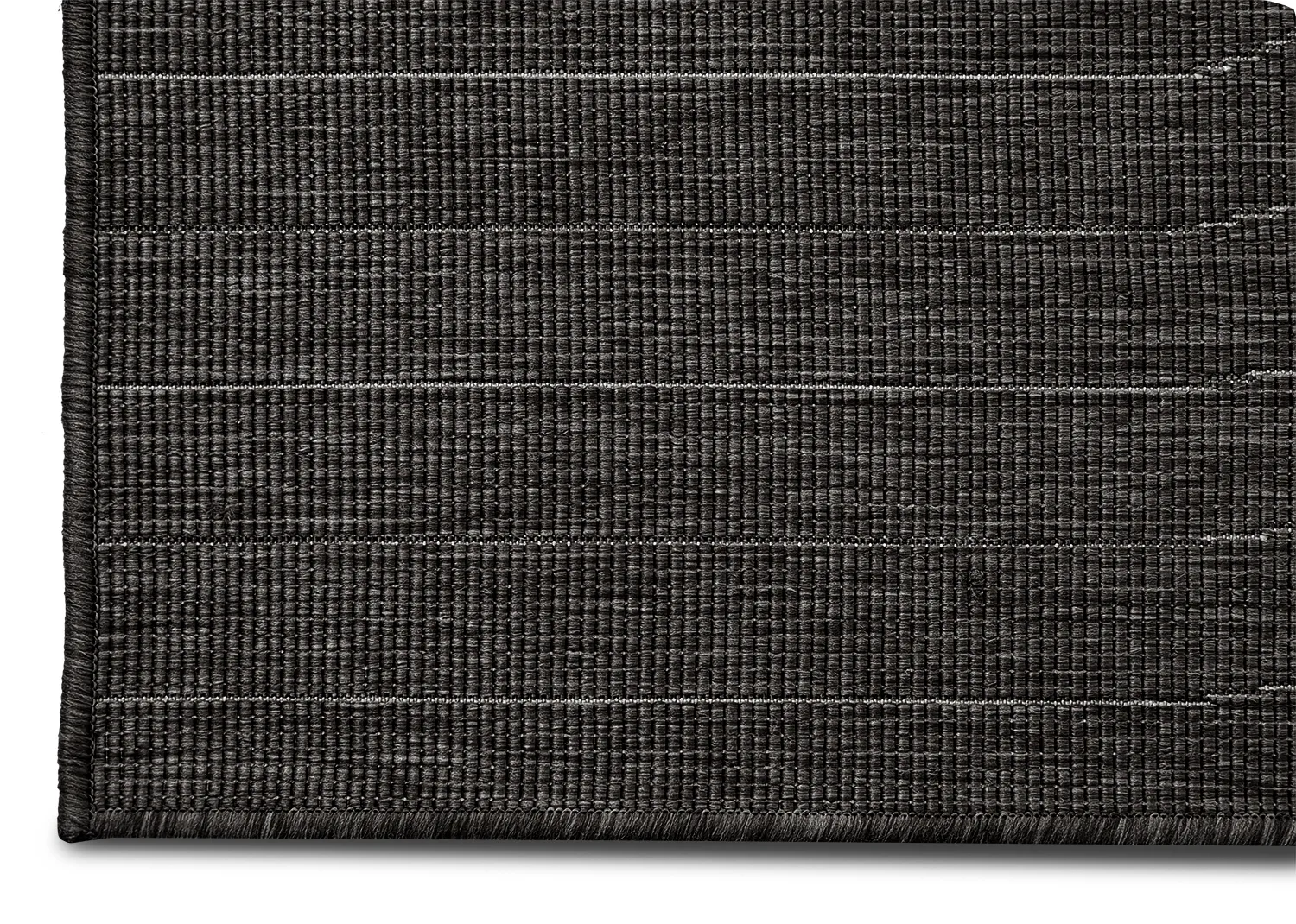 Vloerkleden voor binnen en buiten - Hayden (zwart)