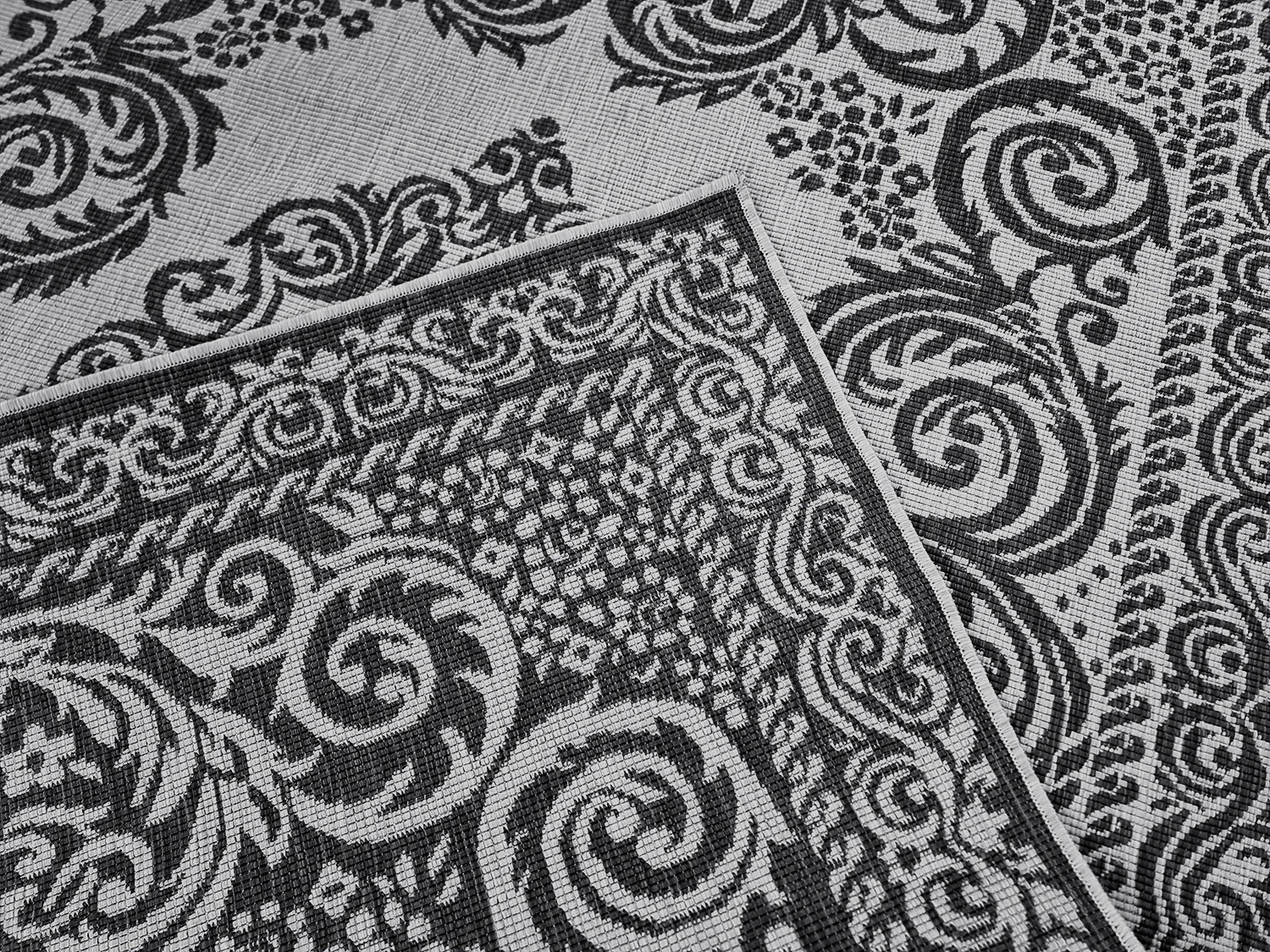 Vloerkleden voor binnen en buiten - Sylvaine (zwart)