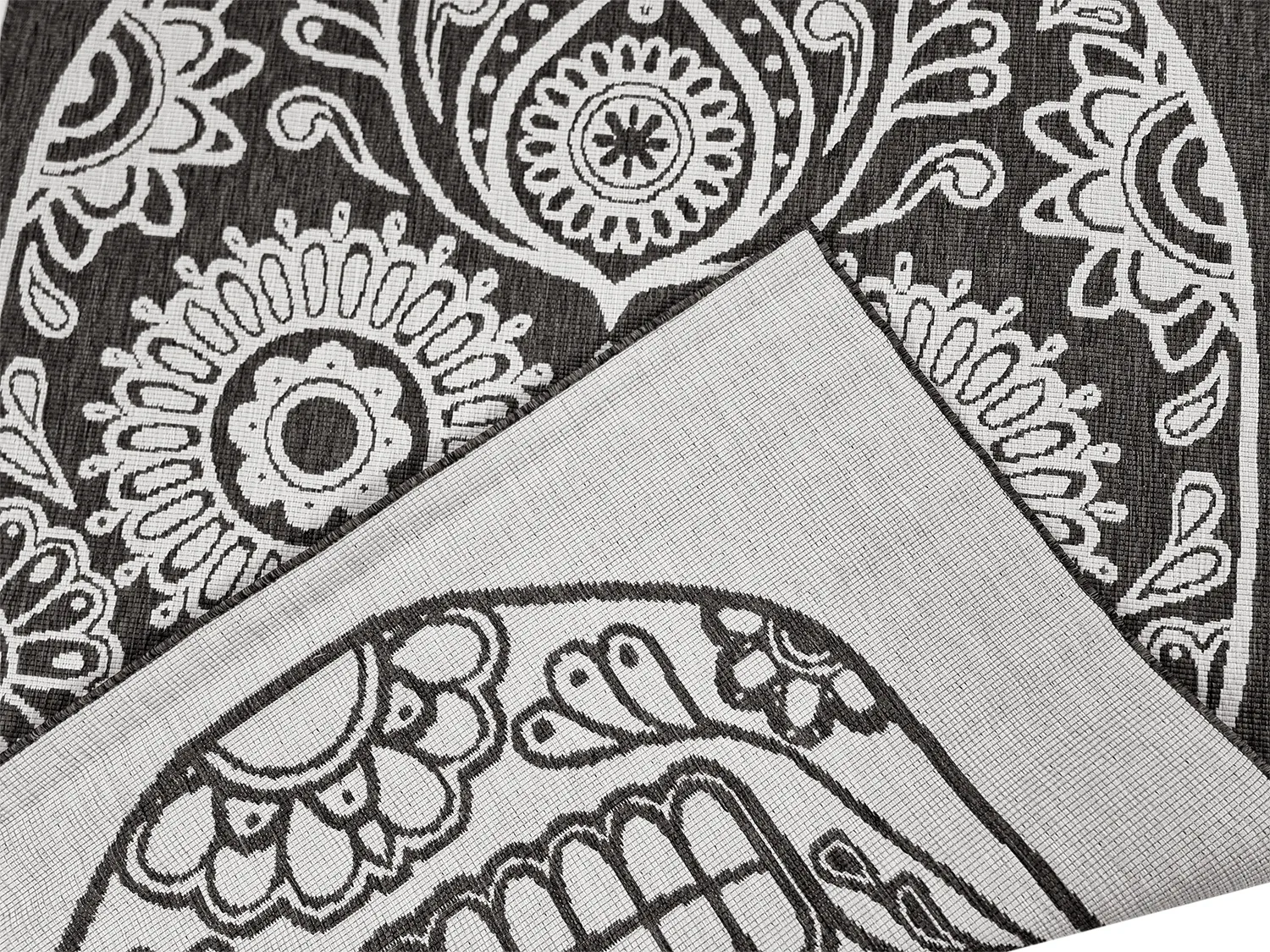 Vloerkleden voor binnen en buiten - Raylan (zwart)