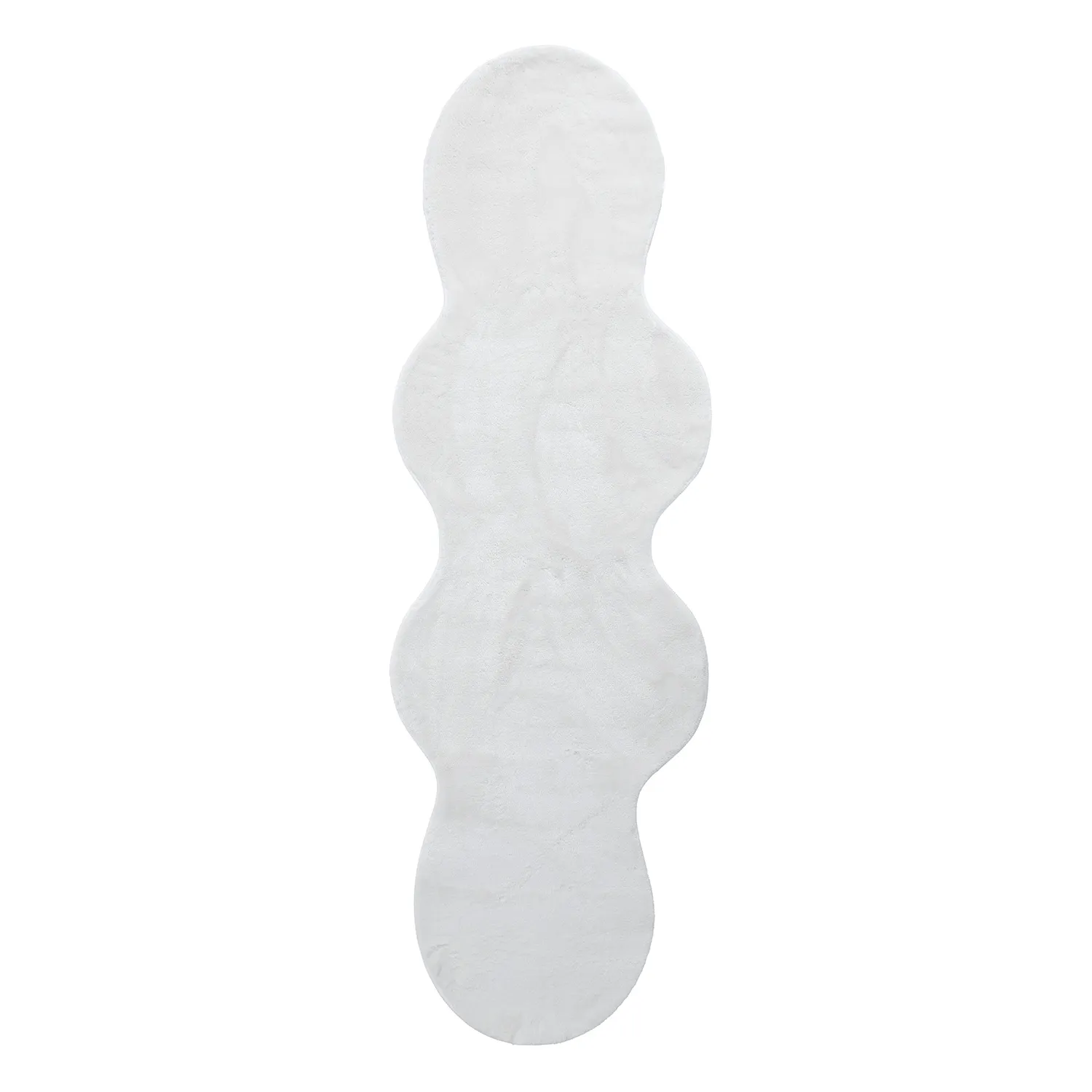 Golvend Loper Vloerkleed - Aranga Super Soft Fur (wit)