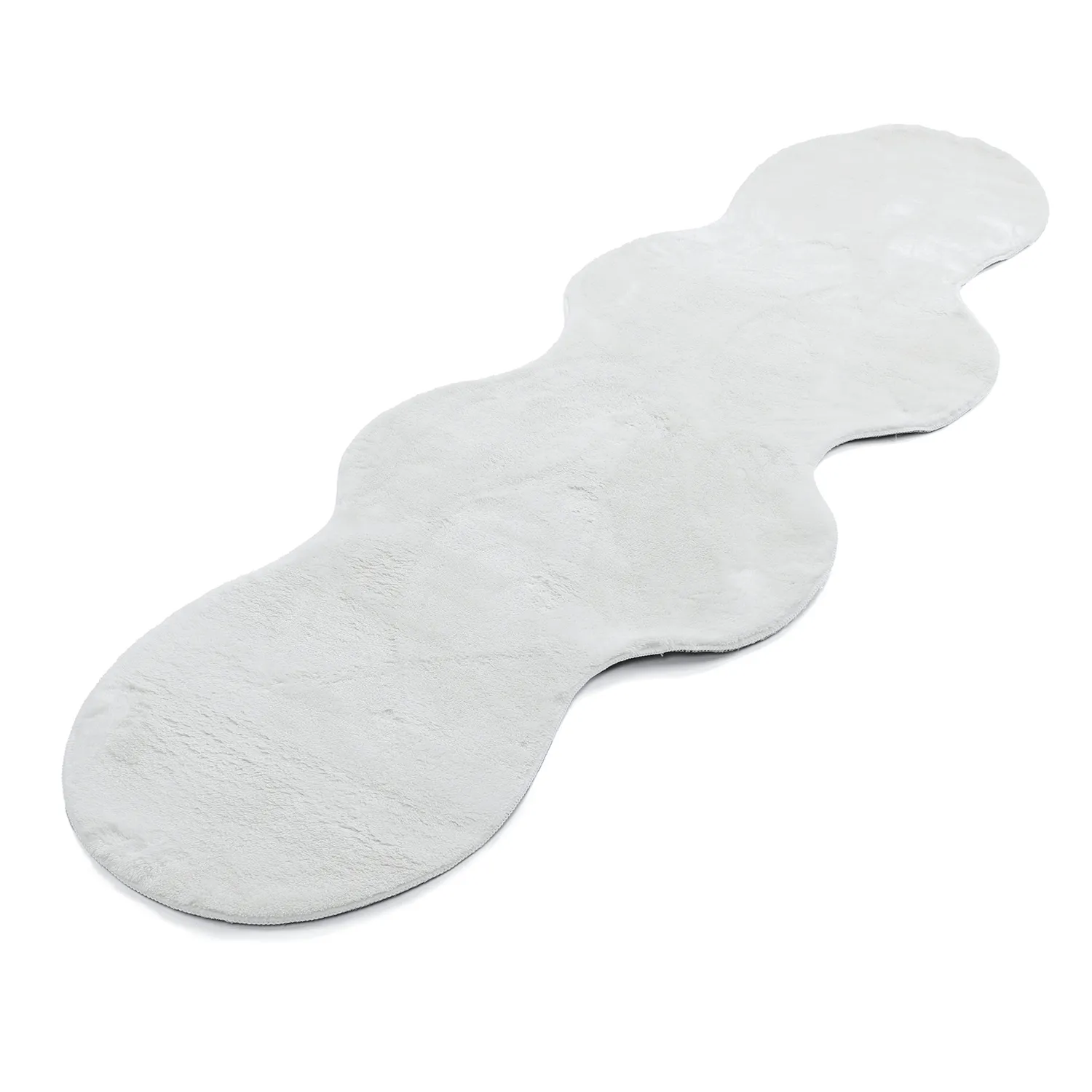 Golvend Loper Vloerkleed - Aranga Super Soft Fur (wit)