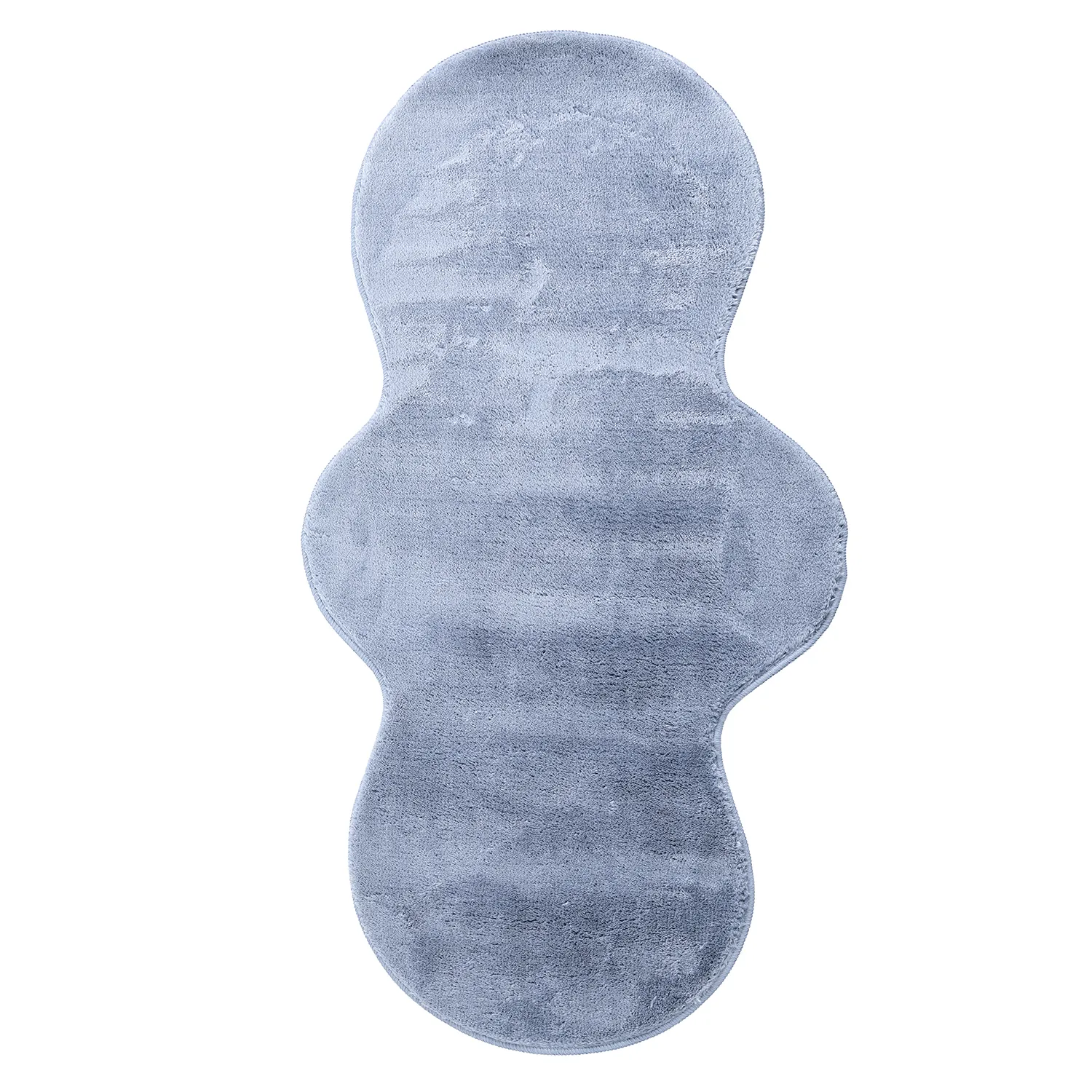 Golvend Loper Vloerkleed - Aranga Super Soft Fur (staalblauw)