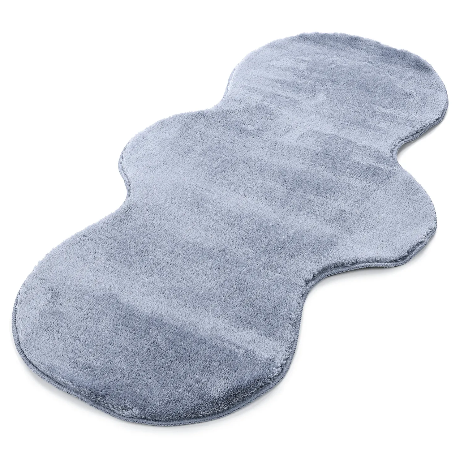 Golvend Loper Vloerkleed - Aranga Super Soft Fur (staalblauw)