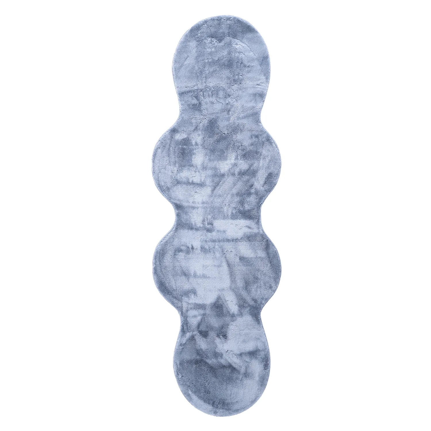 Golvend Loper Vloerkleed - Aranga Super Soft Fur (staalblauw)