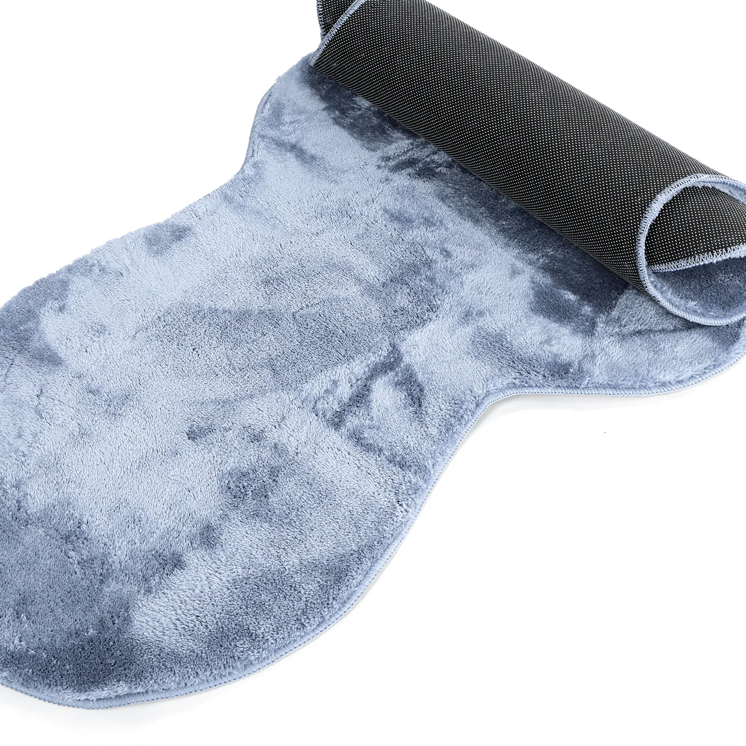 Golvend Loper Vloerkleed - Aranga Super Soft Fur (staalblauw)