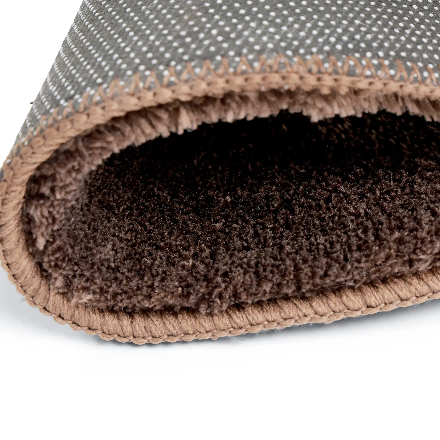 Rond Golvend Vloerkleed - Aranga Super Soft Fur (donkerbruin)