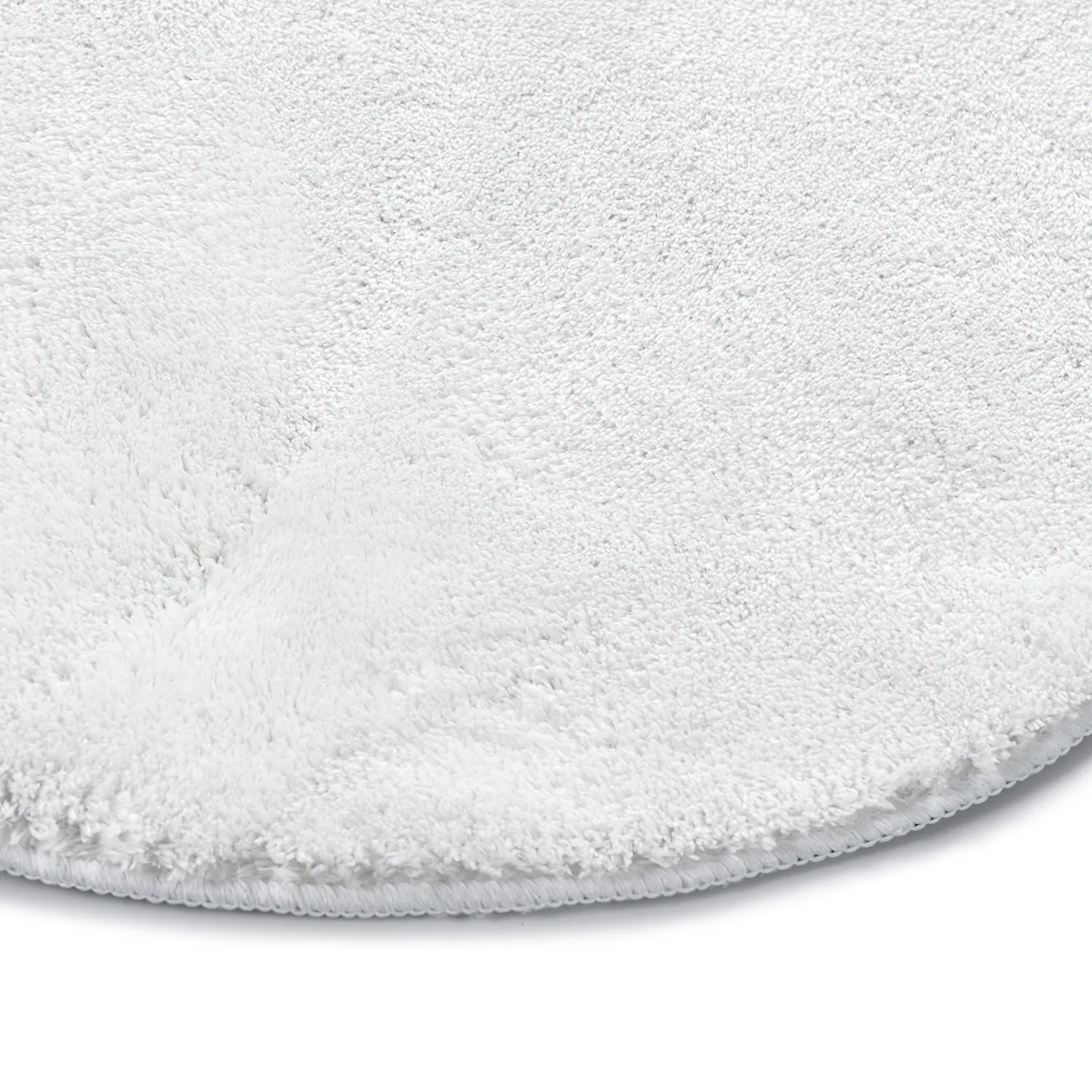 Rond Golvend Vloerkleed - Aranga Super Soft Fur (wit)