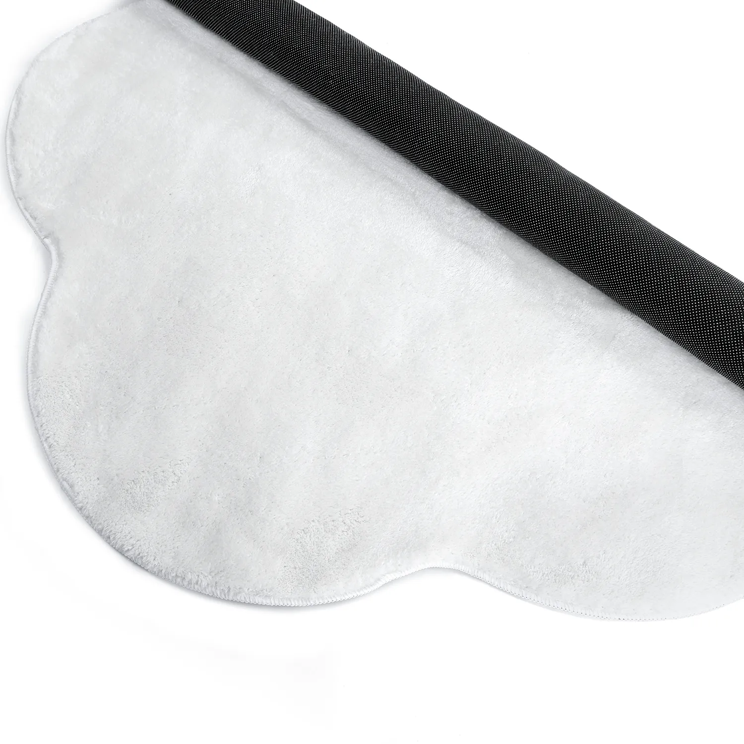 Rond Golvend Vloerkleed - Aranga Super Soft Fur (wit)