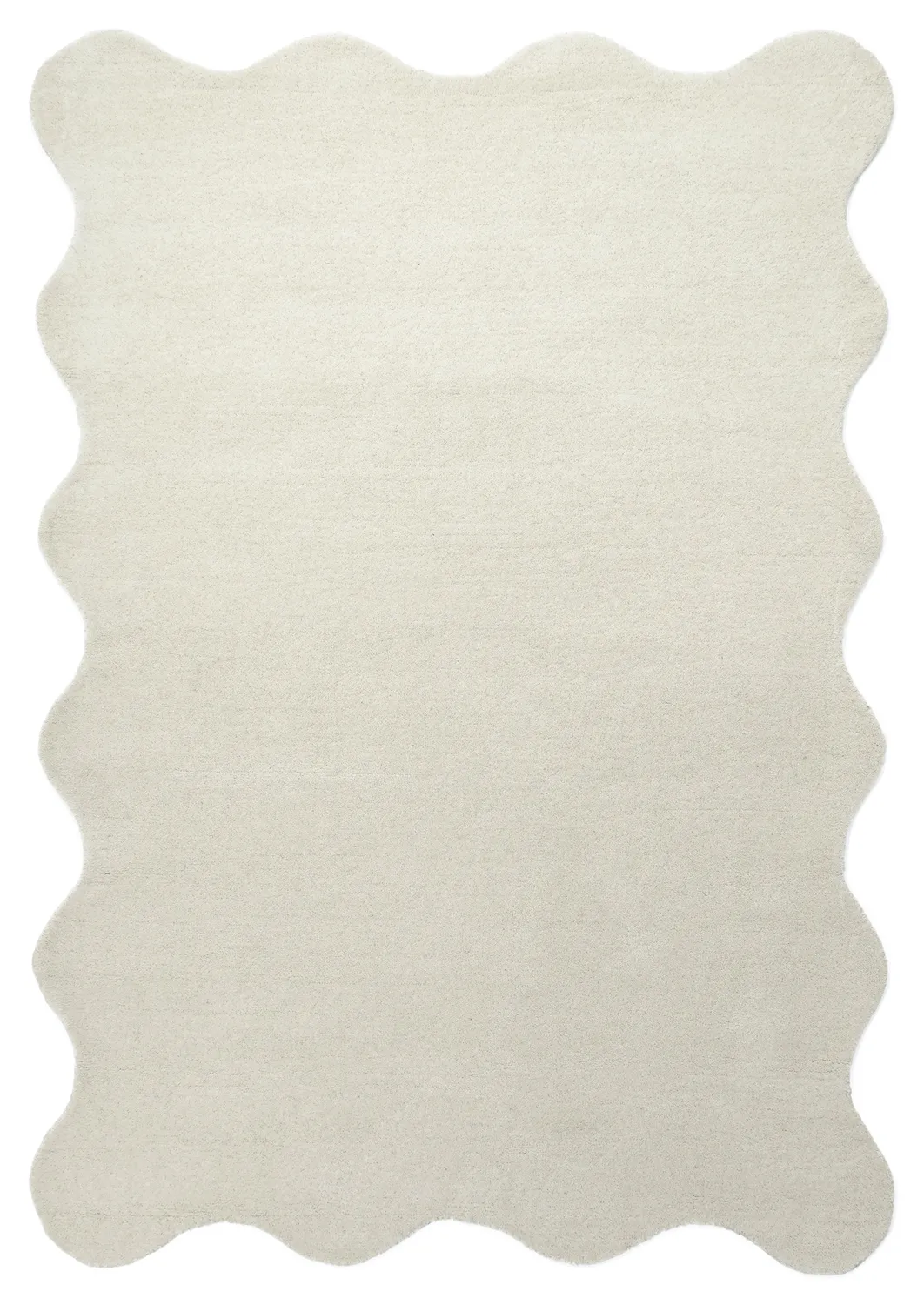 Golvend wollen tapijt - Diu Hand Tufted Wool Premium (wit)