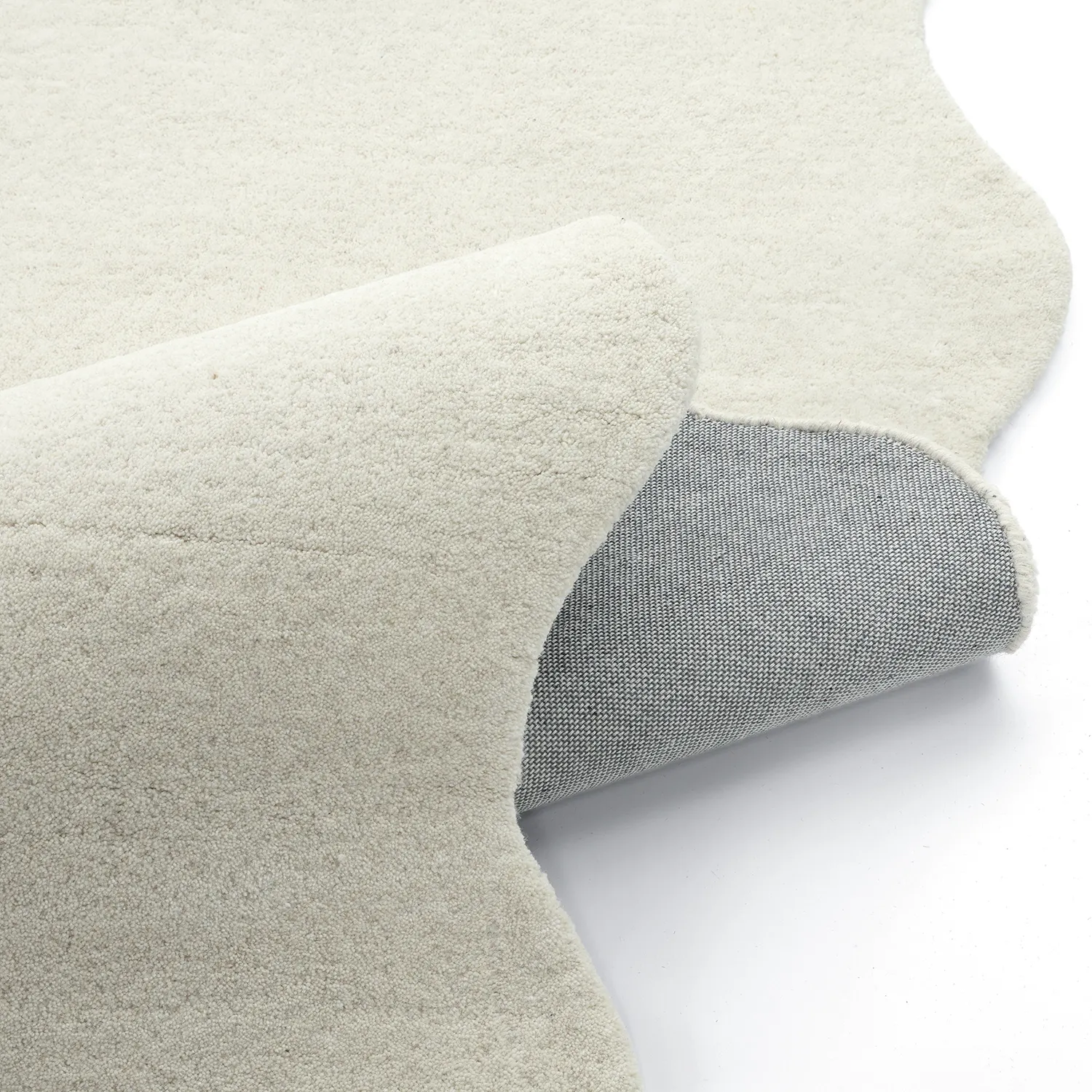 Golvend wollen tapijt - Diu Hand Tufted Wool Premium (wit)