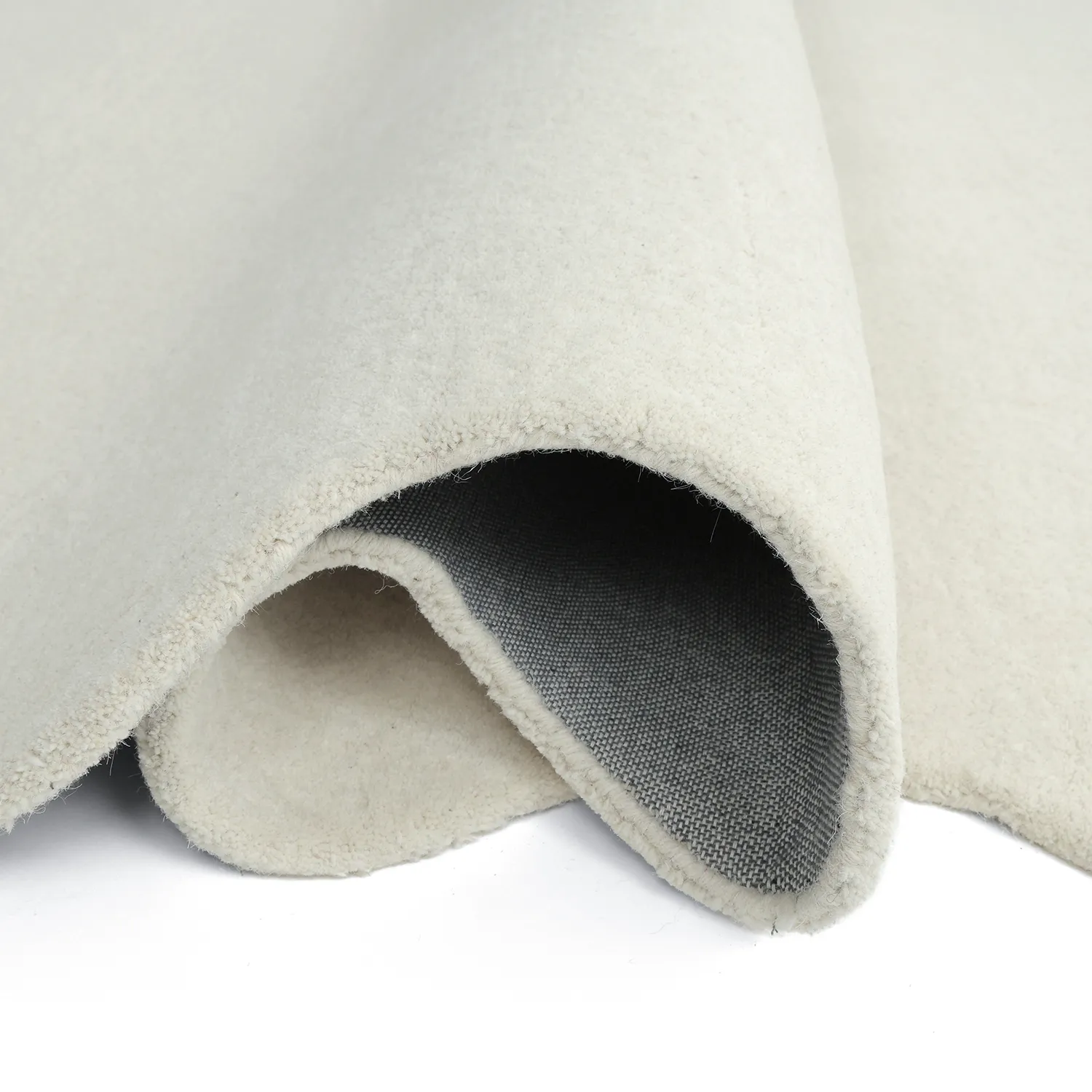 Golvend wollen tapijt - Diu Hand Tufted Wool Premium (wit)