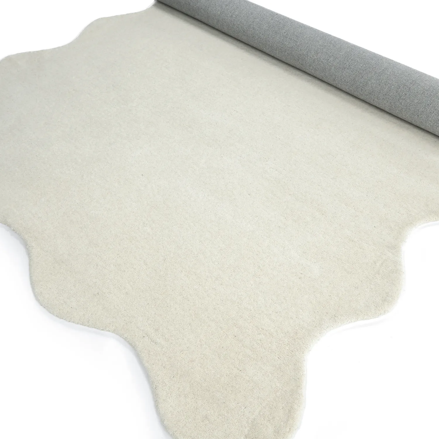 Golvend wollen tapijt - Diu Hand Tufted Wool Premium (wit)