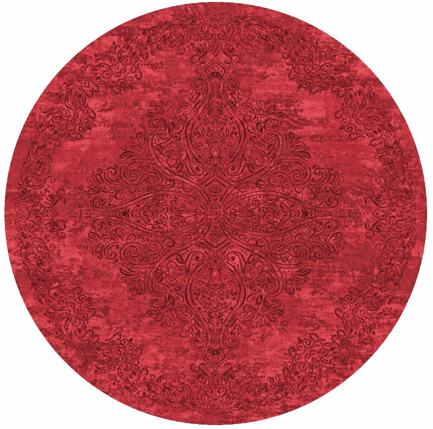 Rond vloerkleed - Valenza (rood)