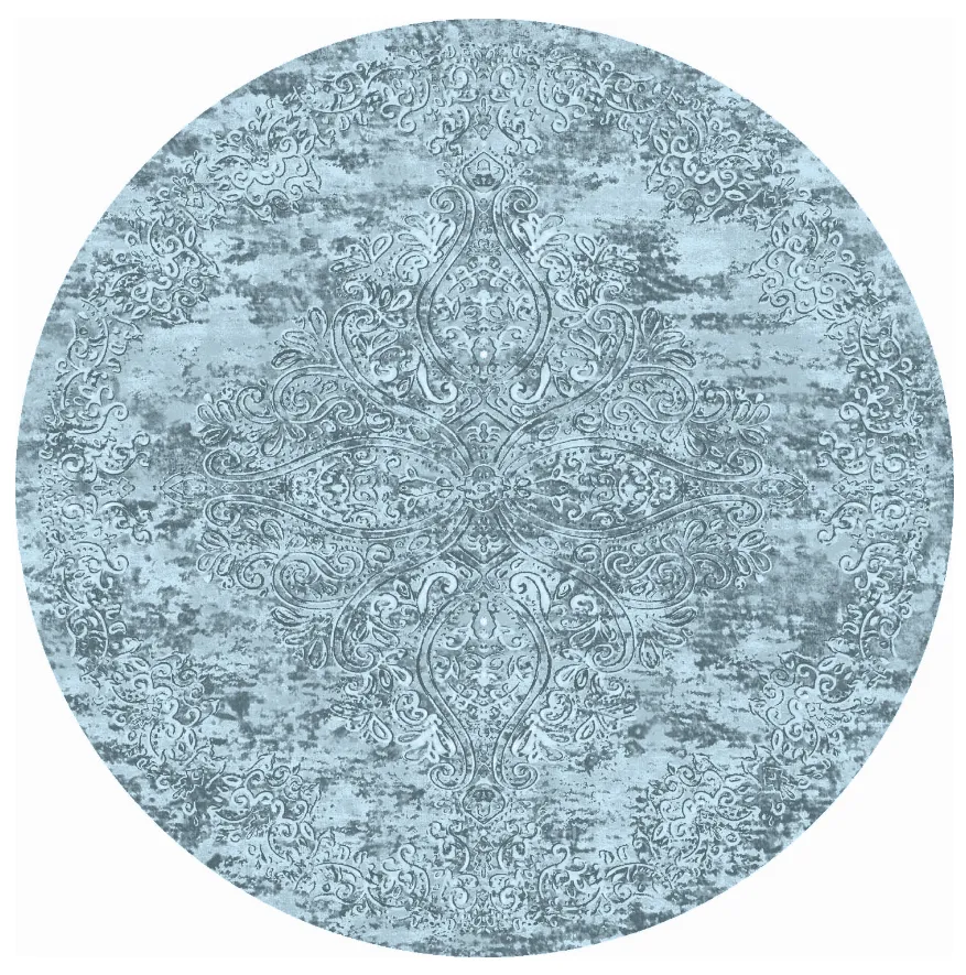 Rond vloerkleed - Valenza (blauw)