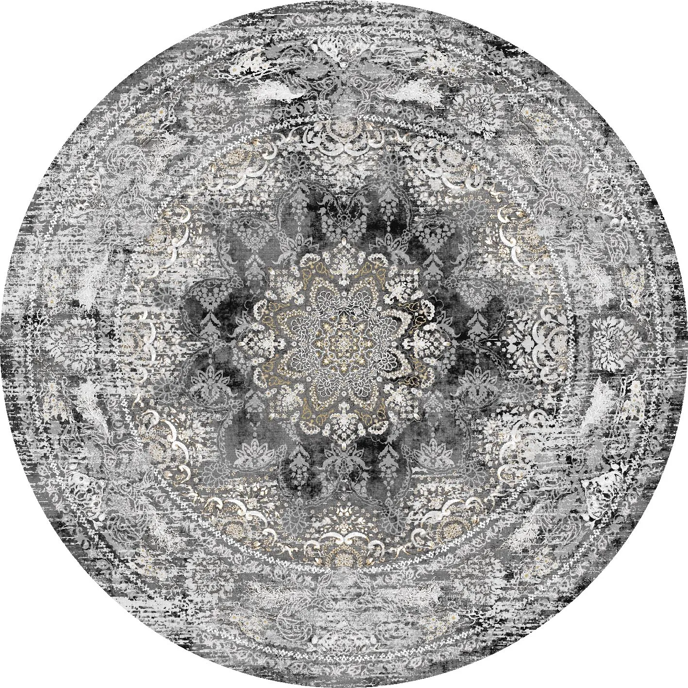 Ronde vloerkleden - Valeria (zwart)