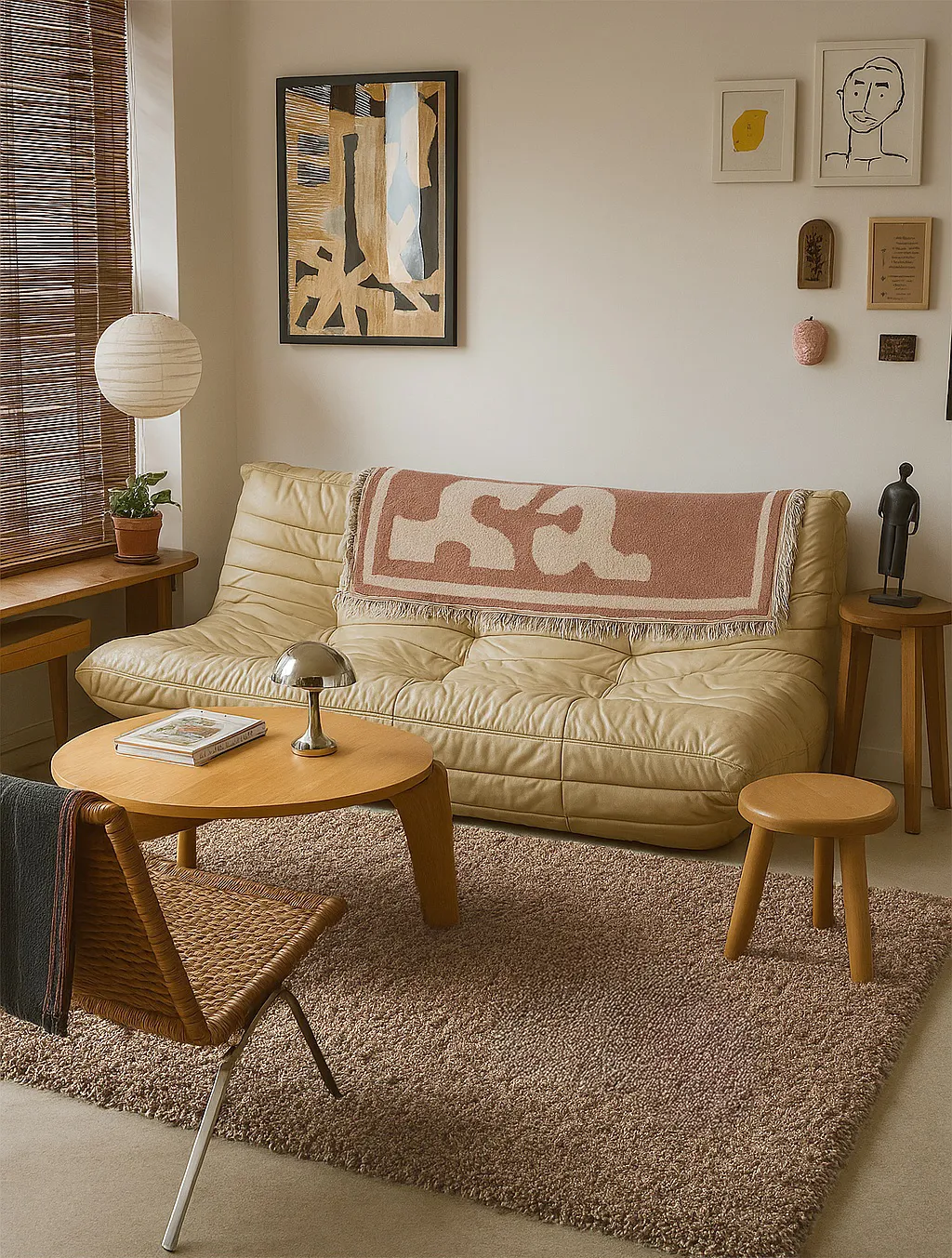 Hoogpolig vloerkleed - Antuco (bruin)