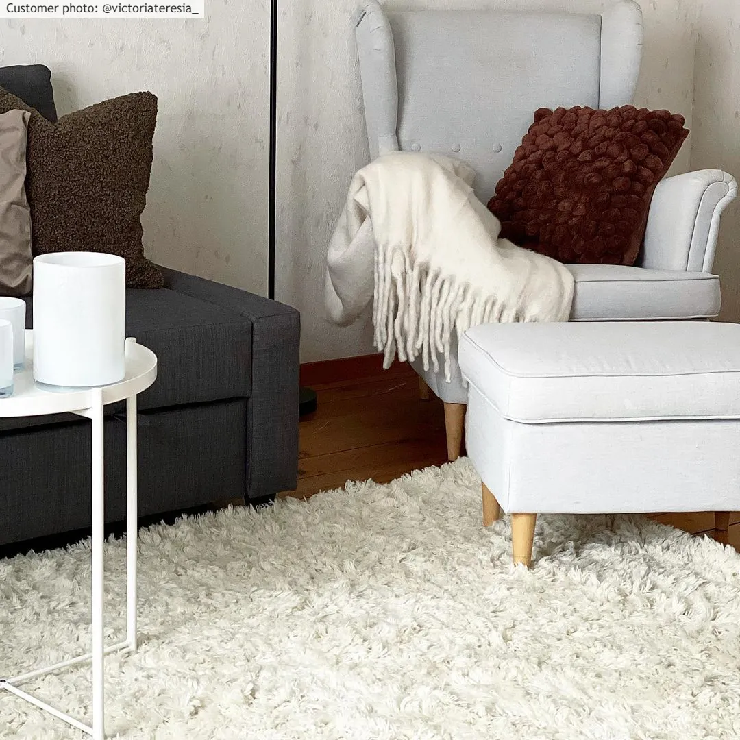 Wollen-vloerkleed - Aliste Wool Shaggy (snow white)