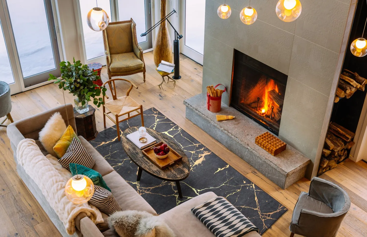 Wilton - Vieste (antraciet/goud)