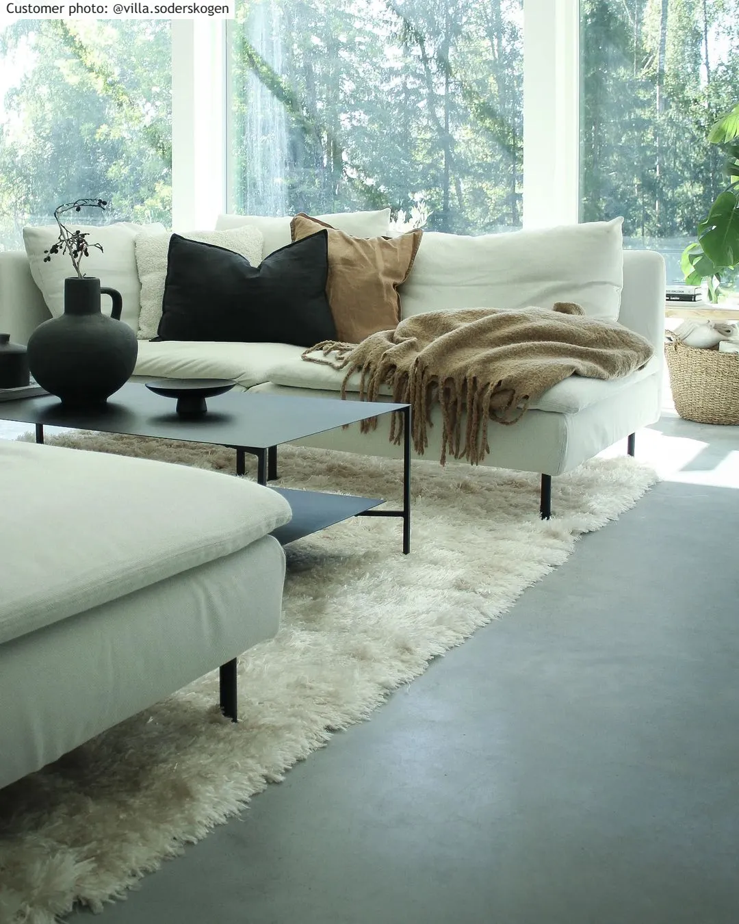 Hoogpolig vloerkleed - Janjira (offwhite)