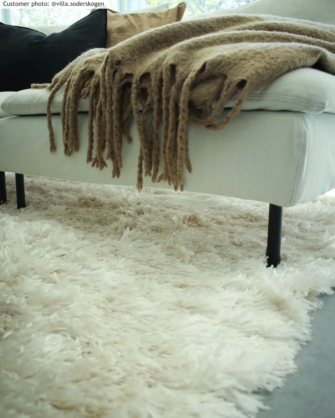 Hoogpolig vloerkleed - Janjira (offwhite)